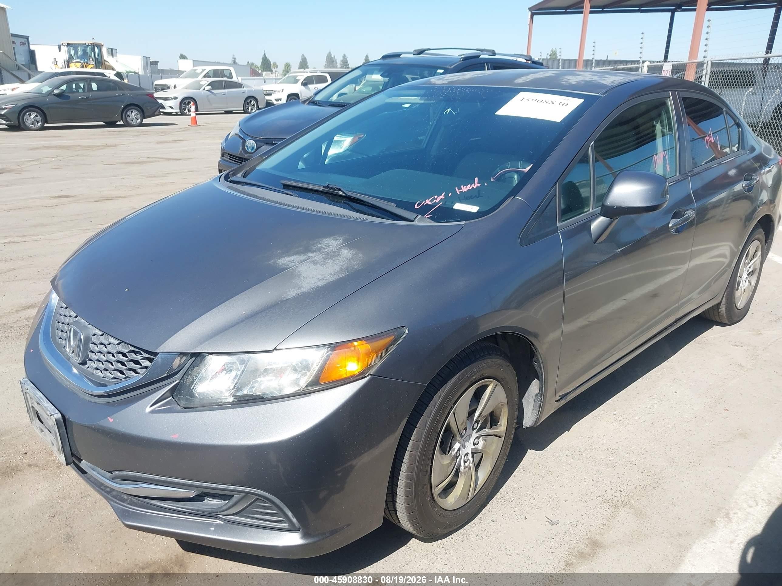 2013 Honda Civic Lx Серый vin: 2HGFB2F52DH504491