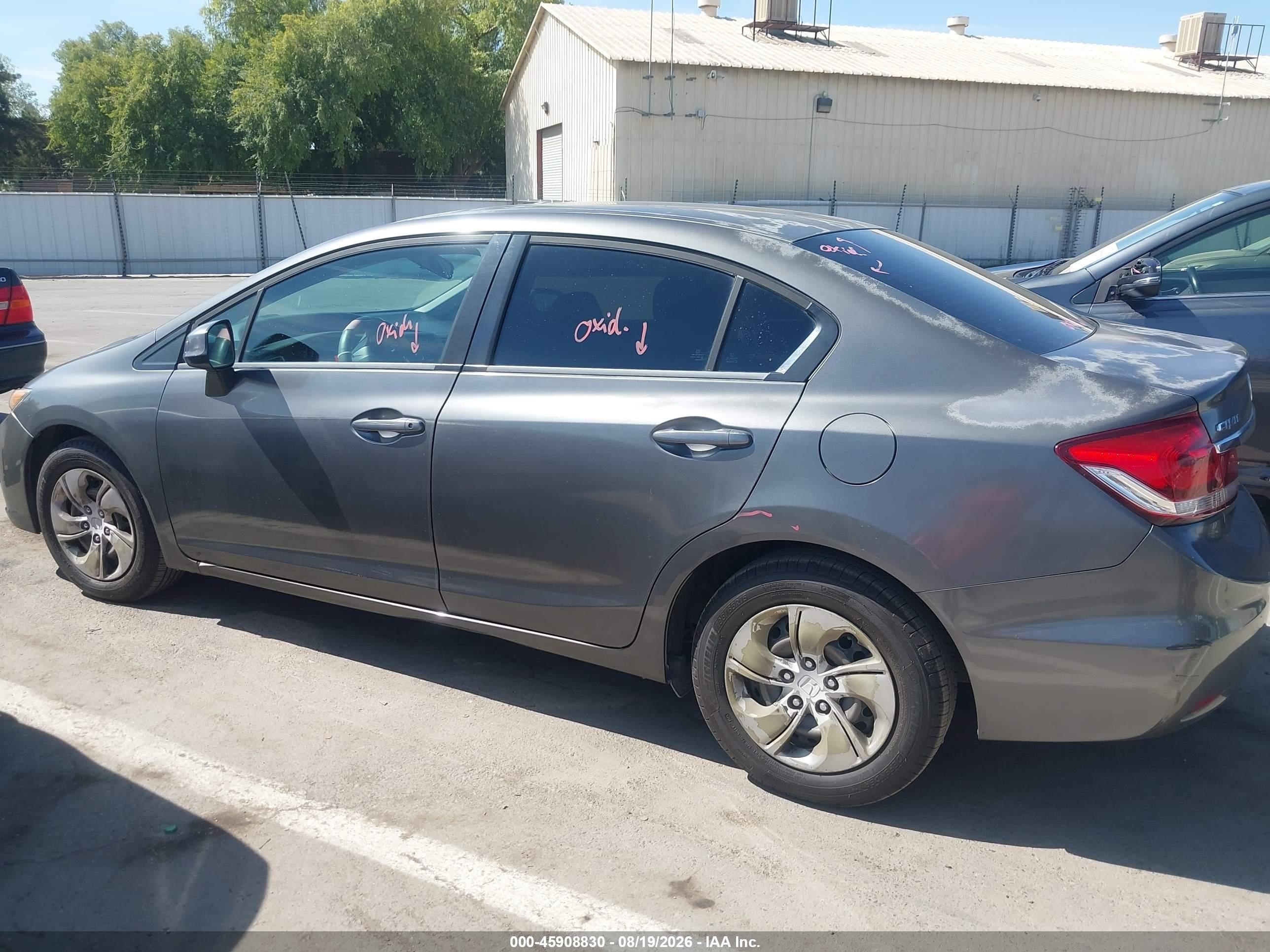2013 Honda Civic Lx Серый vin: 2HGFB2F52DH504491