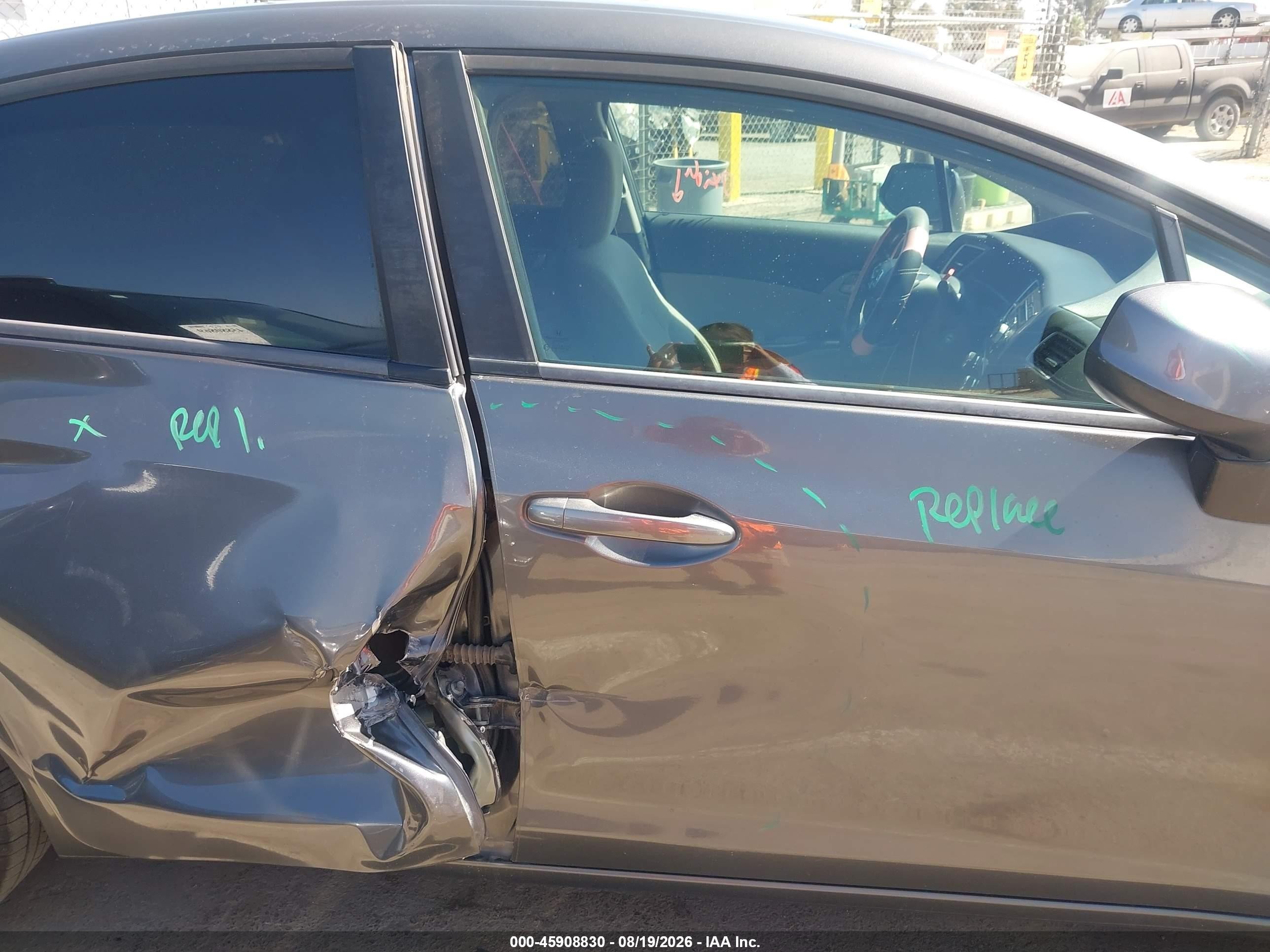 2013 Honda Civic Lx Серый vin: 2HGFB2F52DH504491