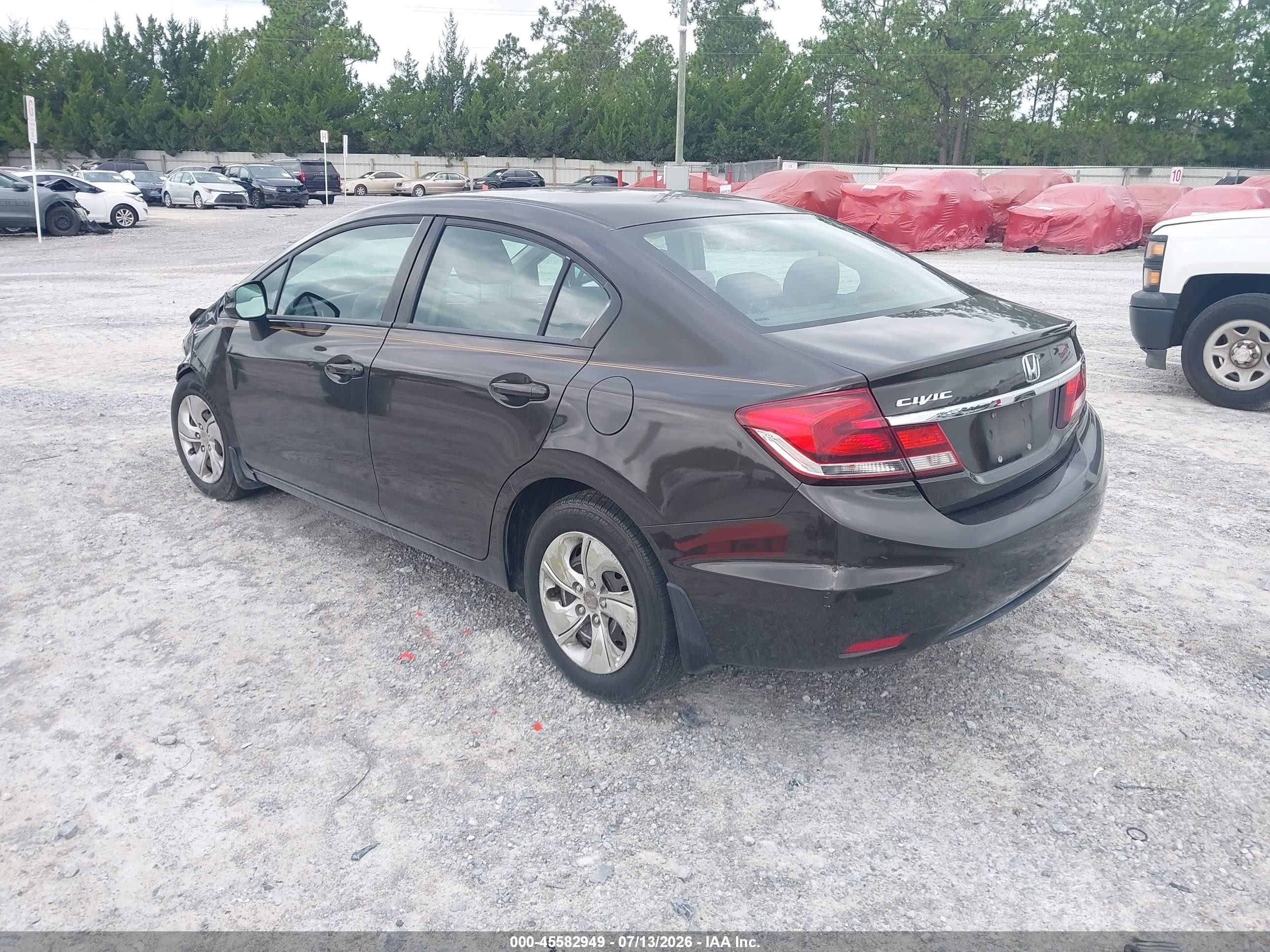 2013 Honda Civic Lx Brown vin: 2HGFB2F52DH510792