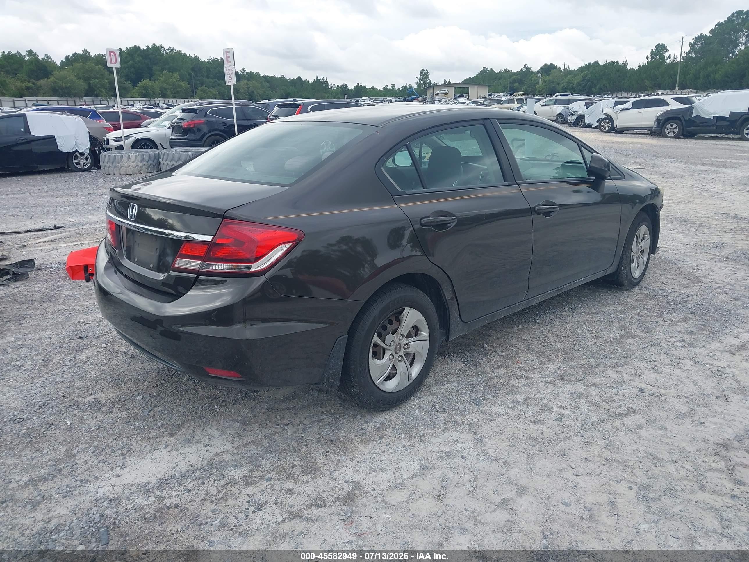 2013 Honda Civic Lx Brown vin: 2HGFB2F52DH510792