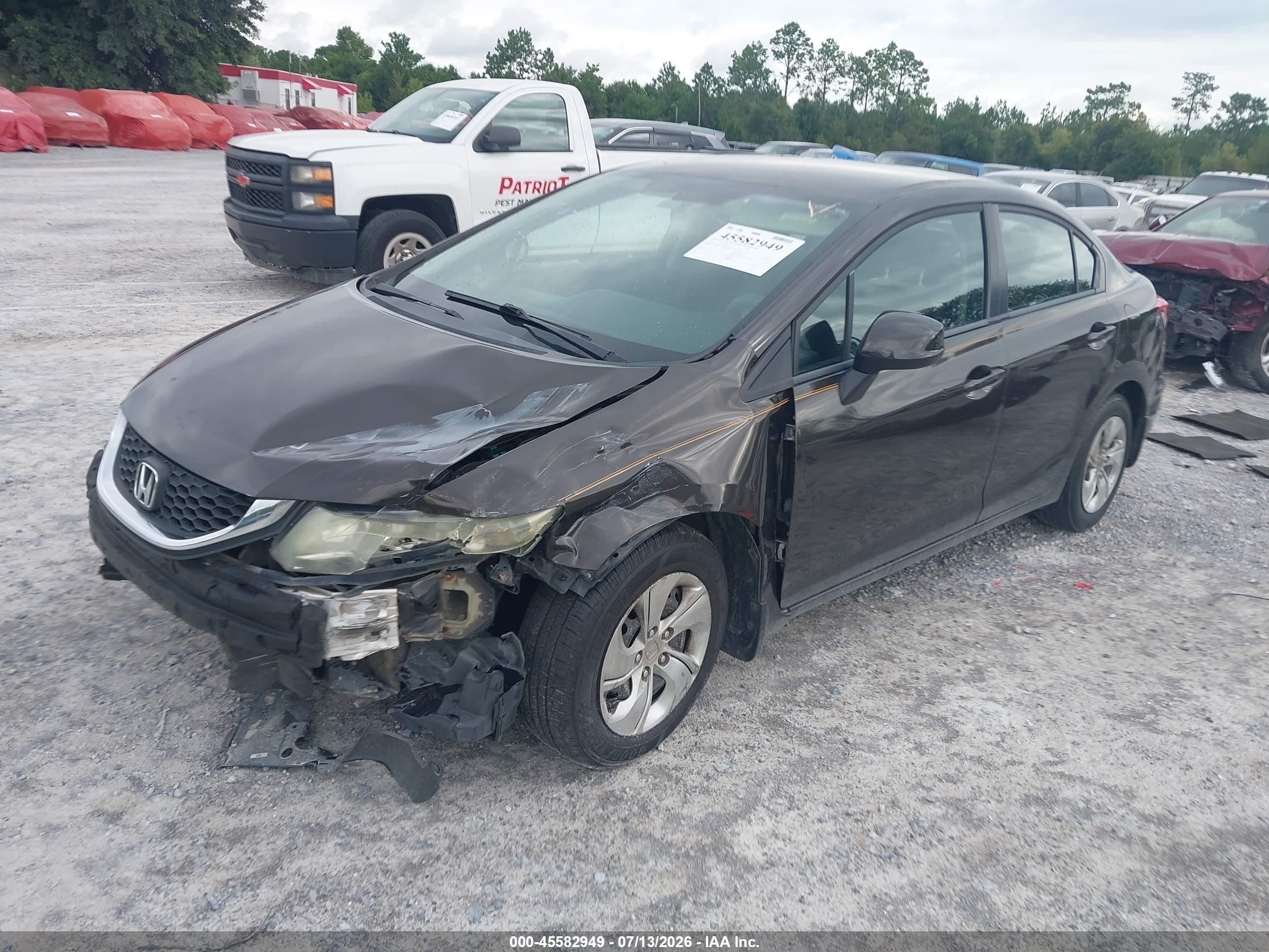 2013 Honda Civic Lx Brown vin: 2HGFB2F52DH510792