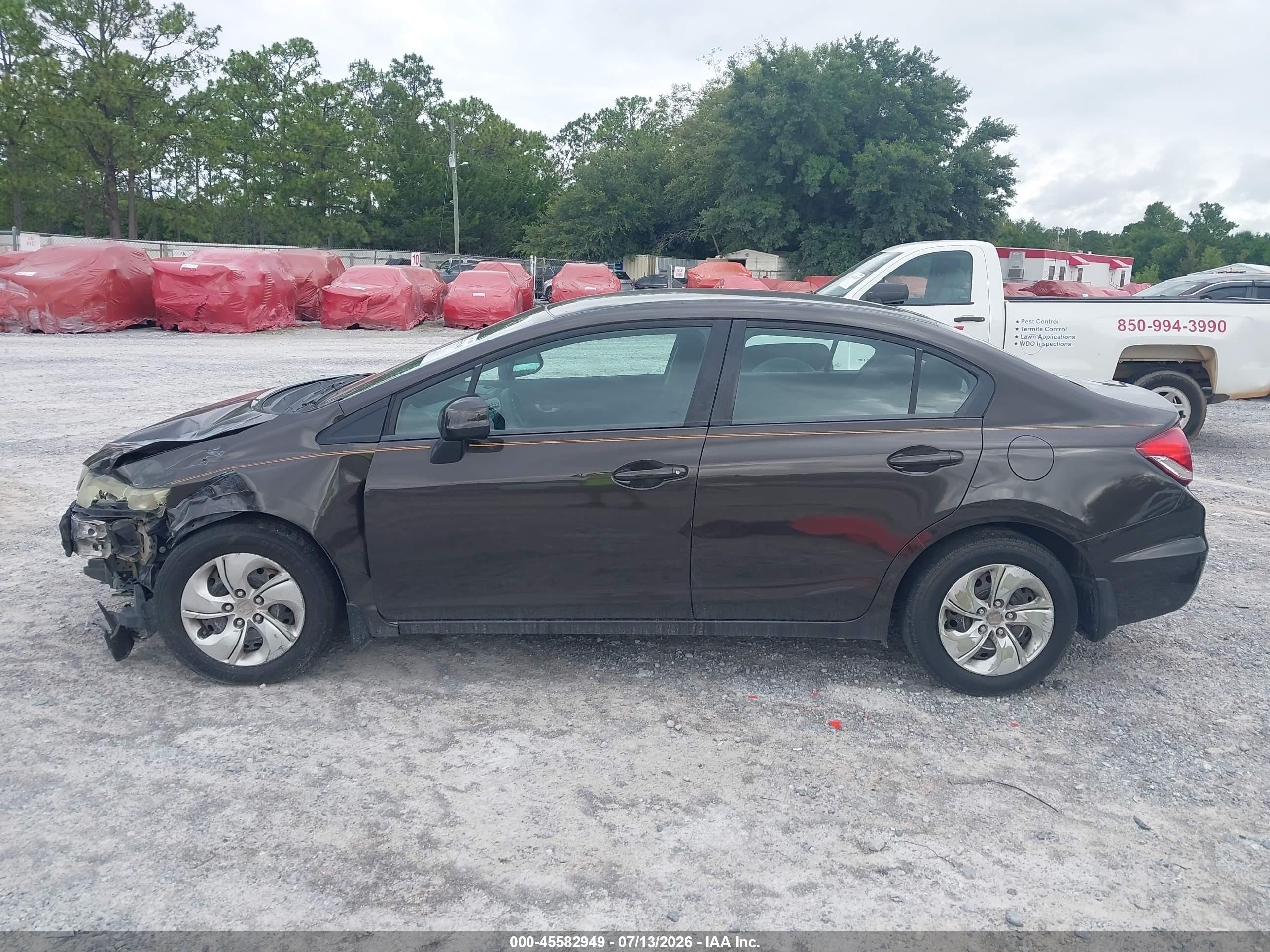 2013 Honda Civic Lx Brown vin: 2HGFB2F52DH510792