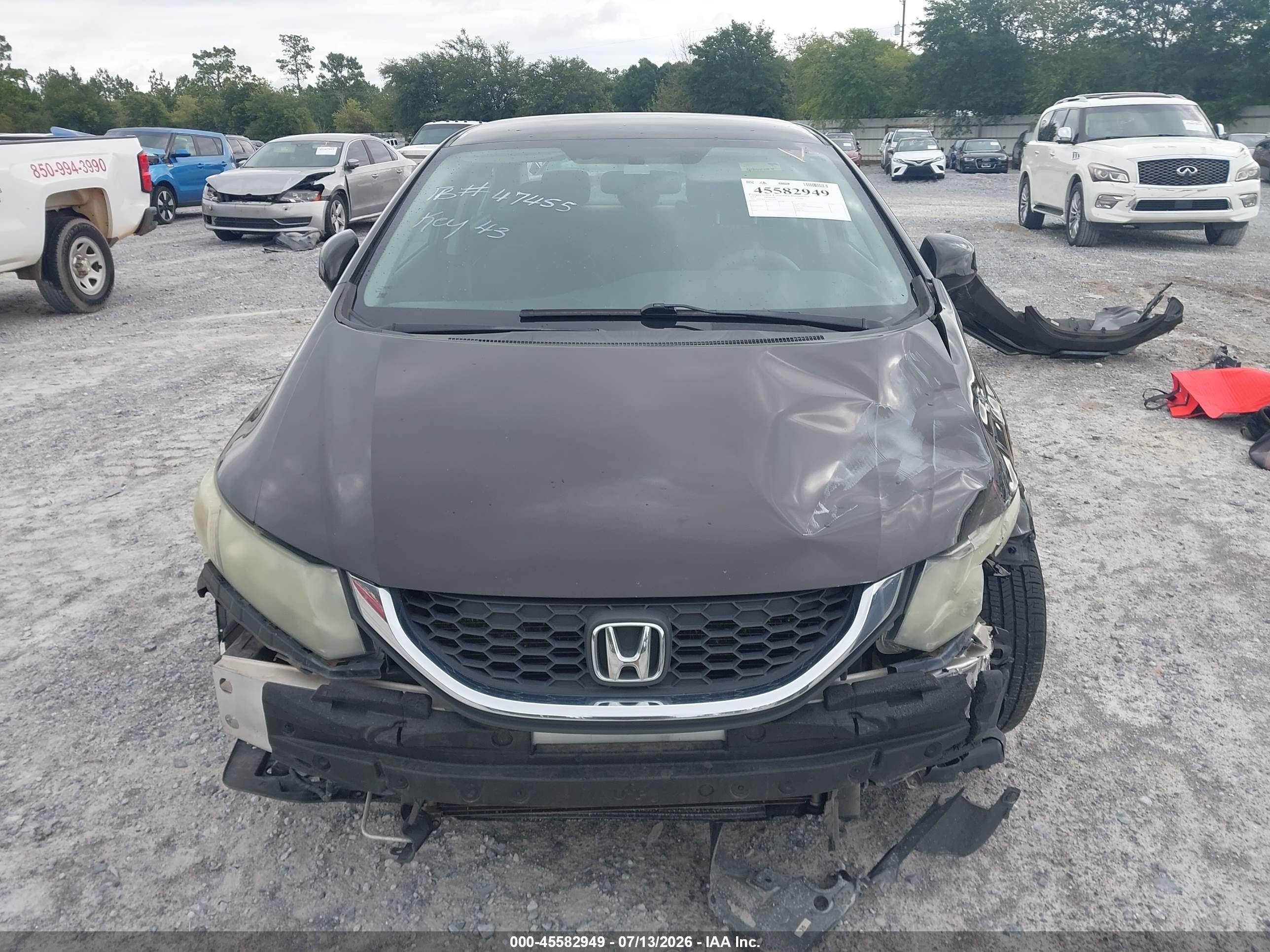 2013 Honda Civic Lx Brown vin: 2HGFB2F52DH510792