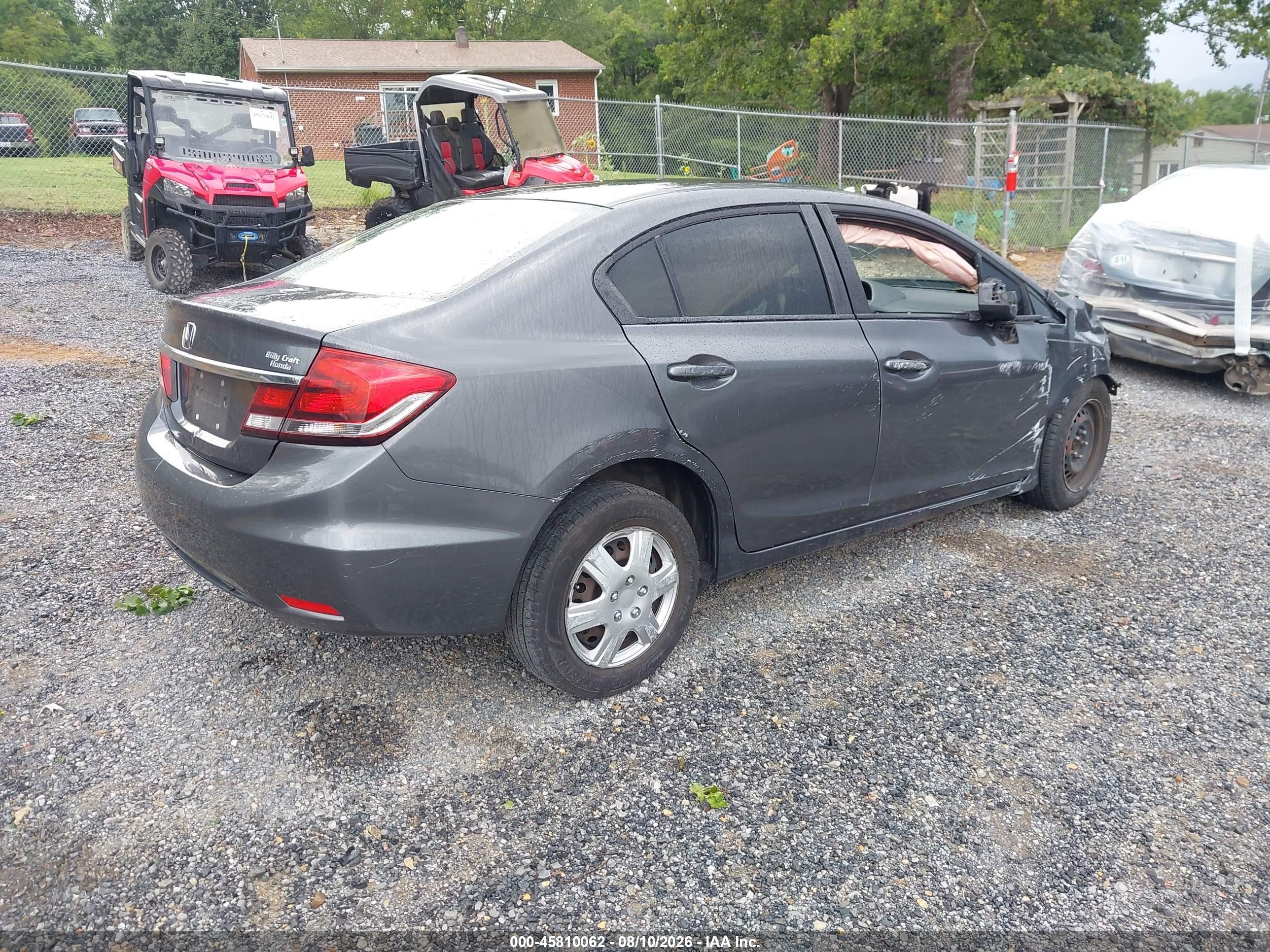 2013 Honda Civic Lx Gray vin: 2HGFB2F52DH530931