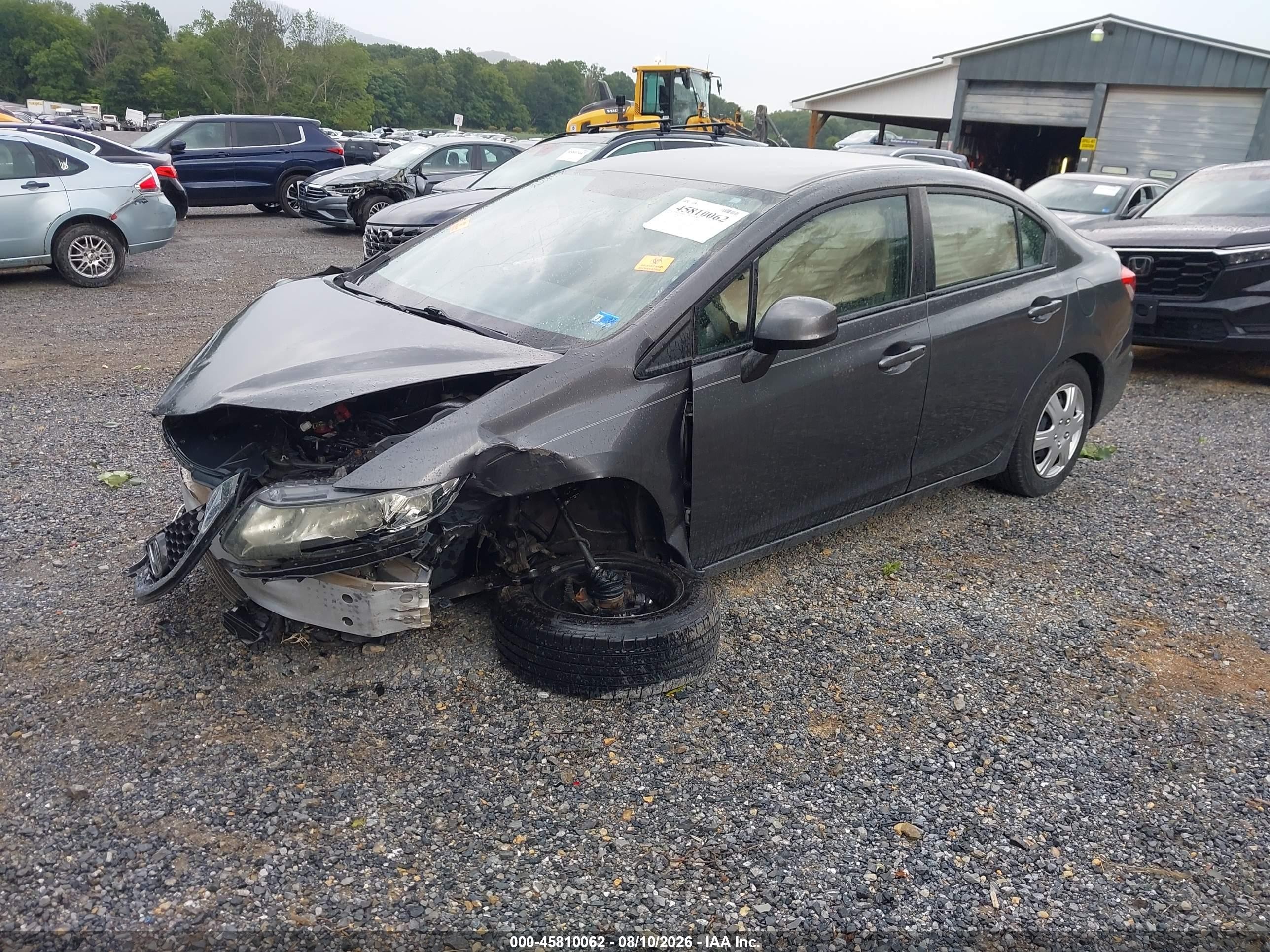 2013 Honda Civic Lx Gray vin: 2HGFB2F52DH530931