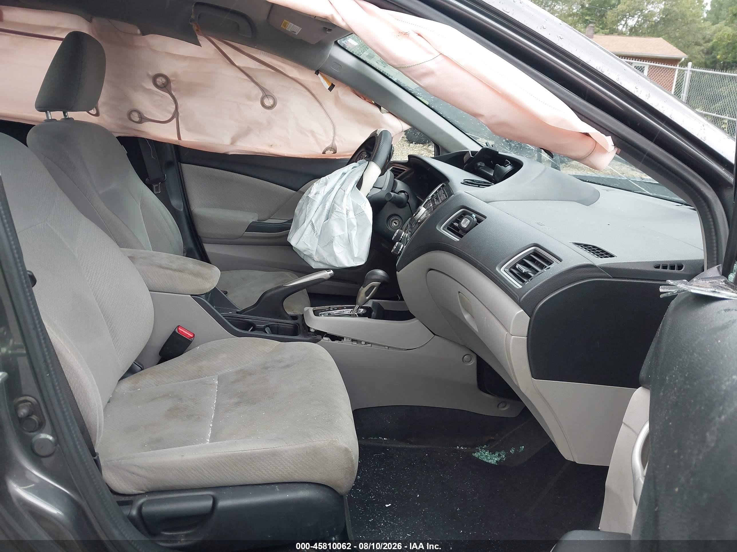 2013 Honda Civic Lx Gray vin: 2HGFB2F52DH530931