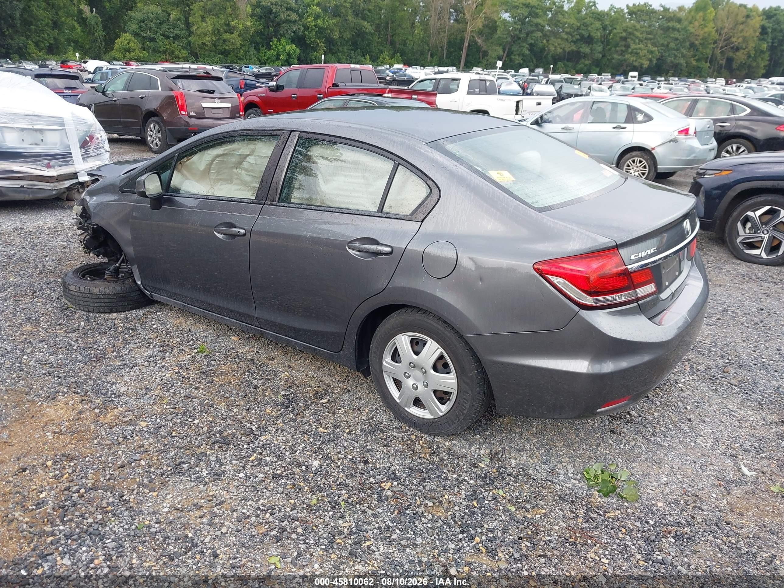 2013 Honda Civic Lx Gray vin: 2HGFB2F52DH530931