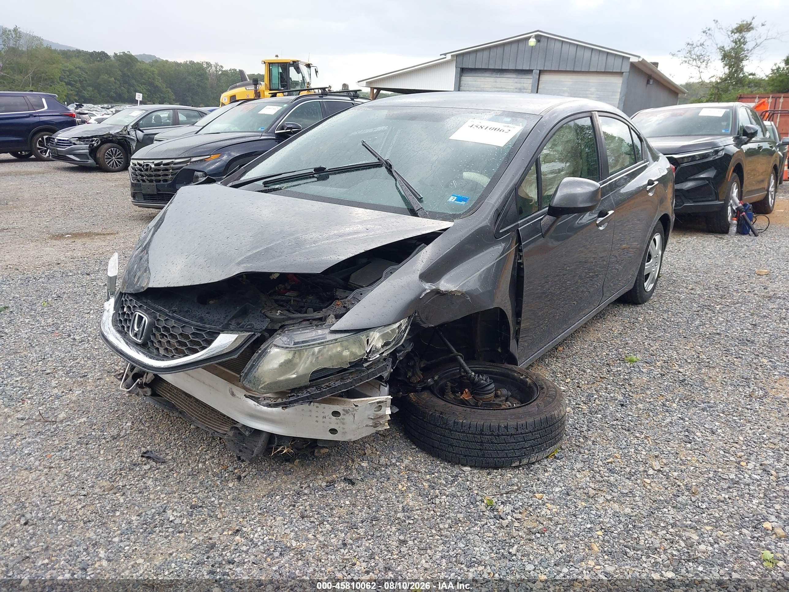 2013 Honda Civic Lx Gray vin: 2HGFB2F52DH530931