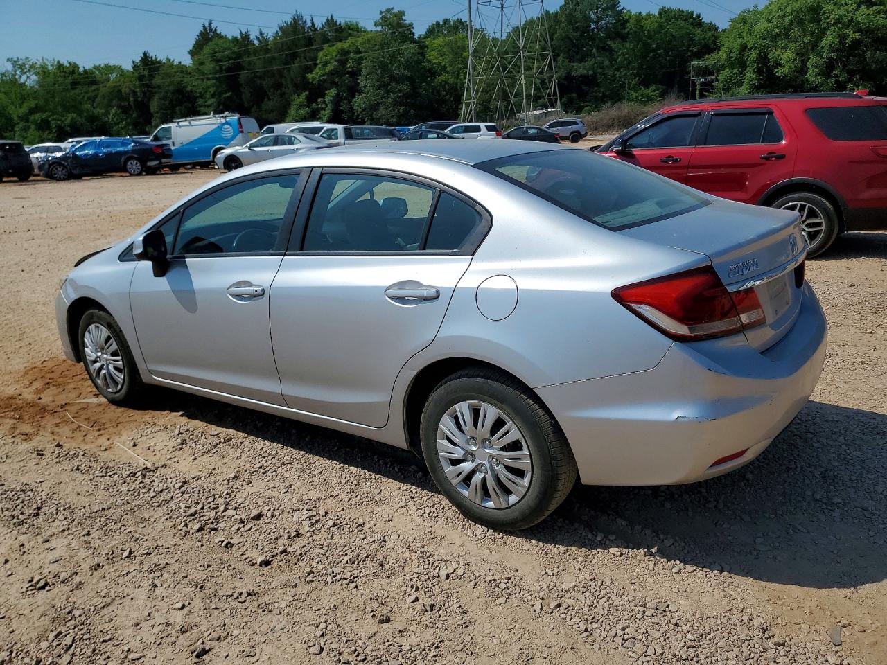 2013 Honda Civic Lx Silver vin: 2HGFB2F52DH546238