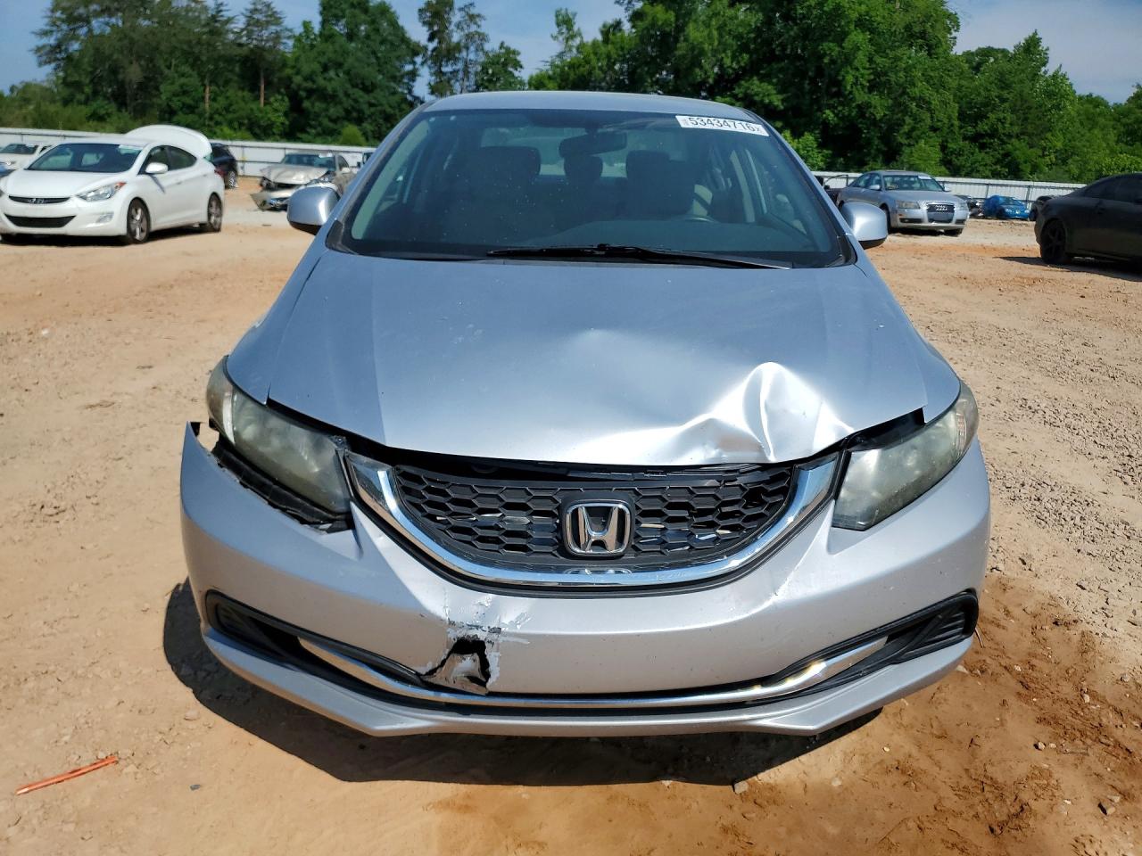 2013 Honda Civic Lx Silver vin: 2HGFB2F52DH546238