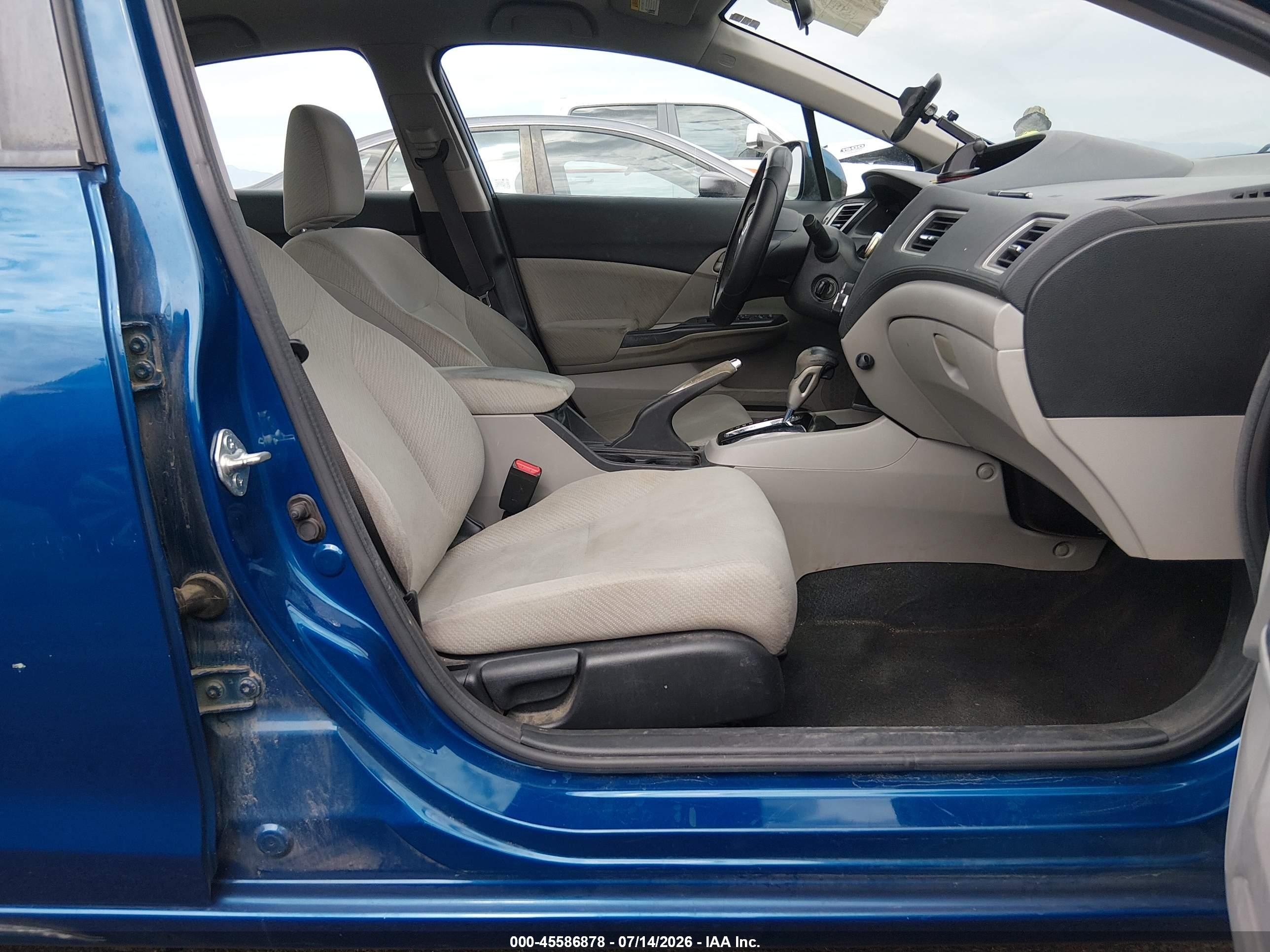 2013 Honda Civic Lx Blue vin: 2HGFB2F52DH546515