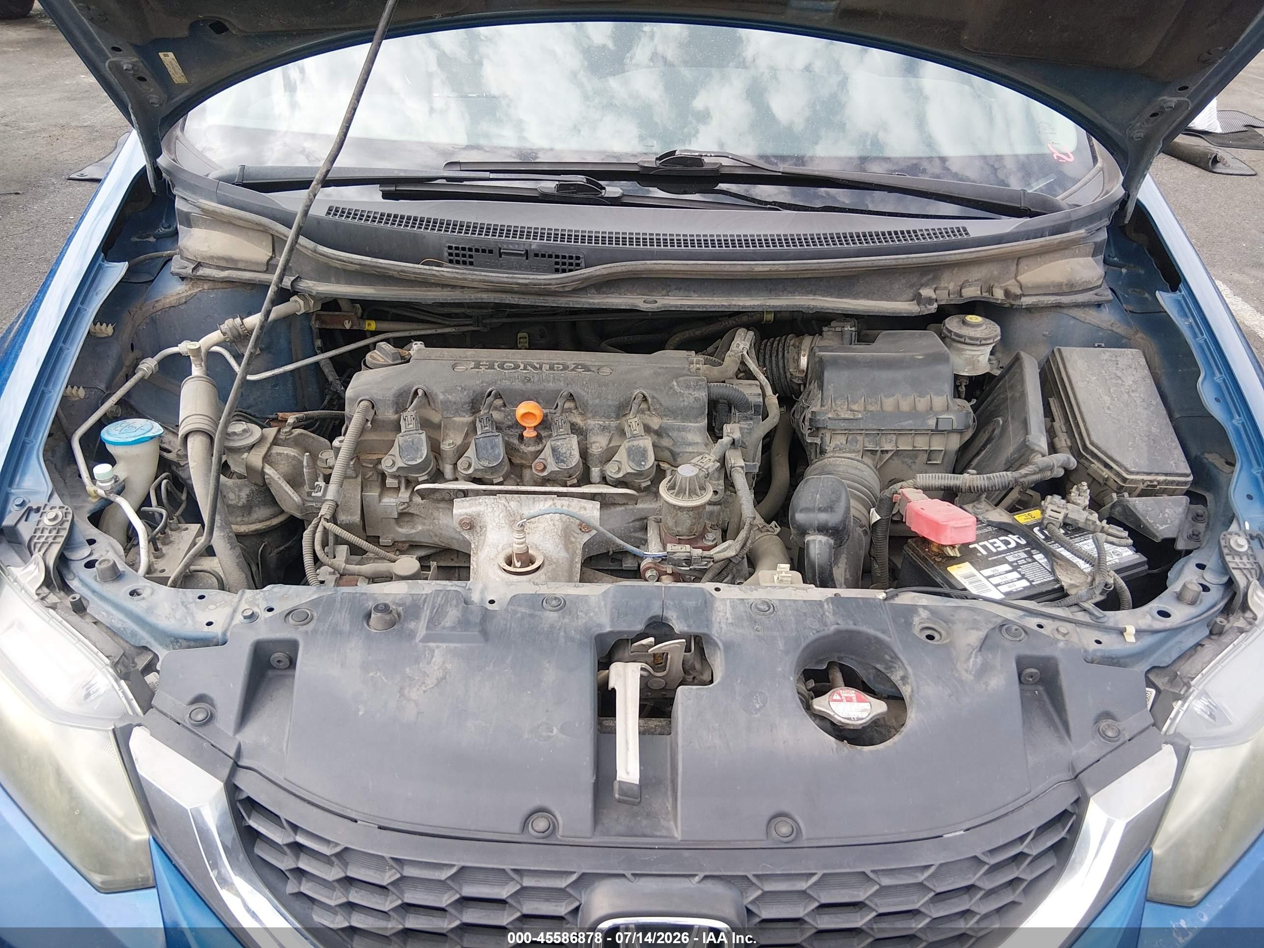 2013 Honda Civic Lx Blue vin: 2HGFB2F52DH546515
