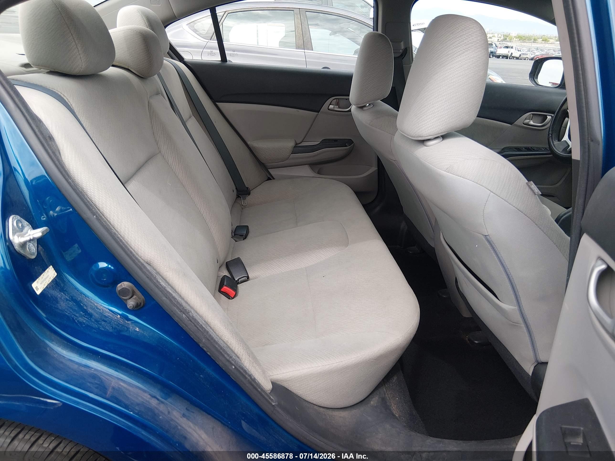 2013 Honda Civic Lx Blue vin: 2HGFB2F52DH546515