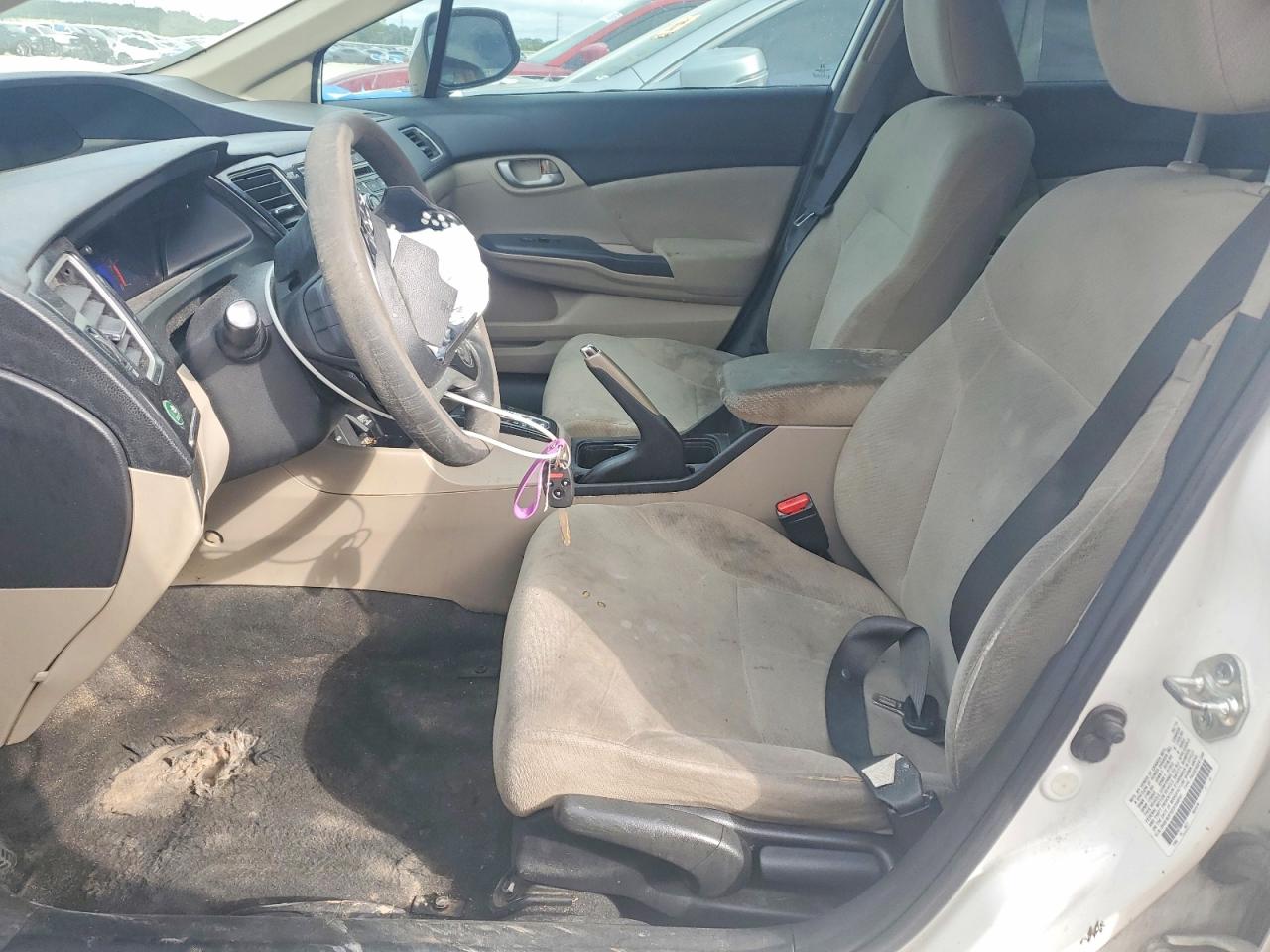 2013 Honda Civic Lx White vin: 2HGFB2F52DH548541