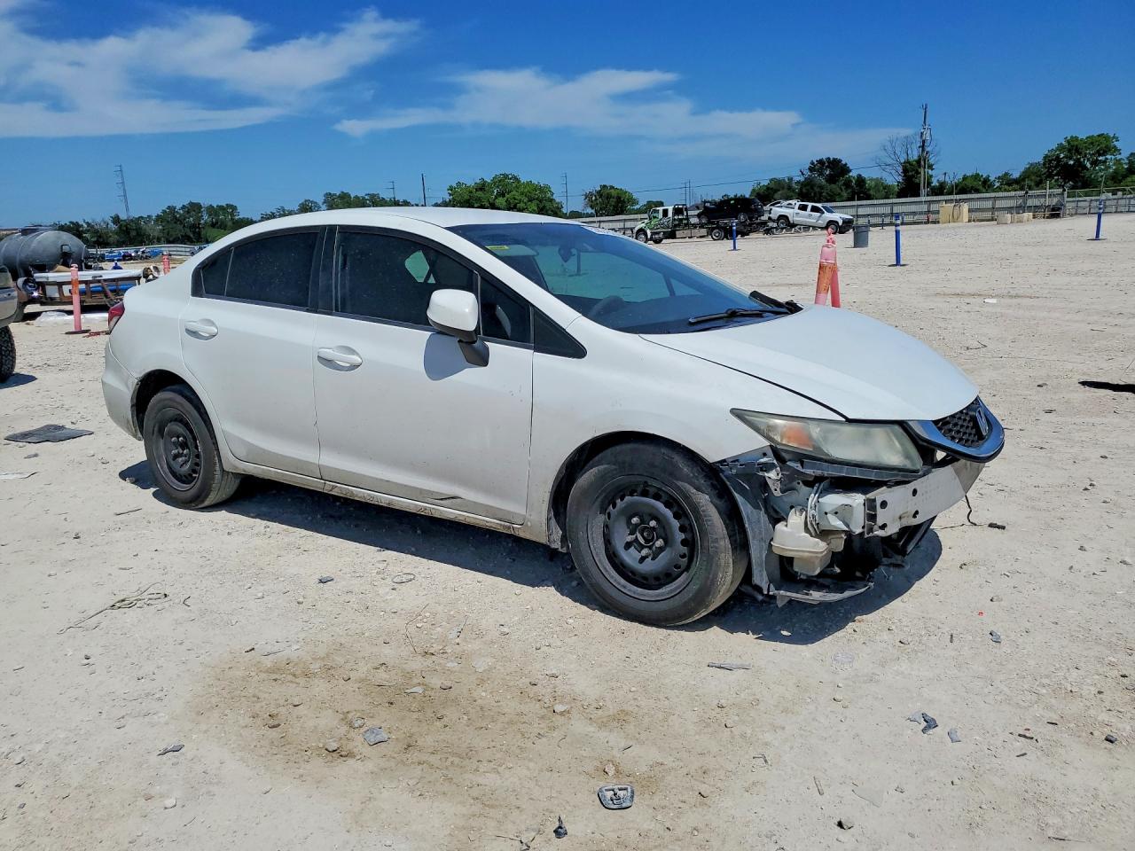 2013 Honda Civic Lx White vin: 2HGFB2F52DH548541