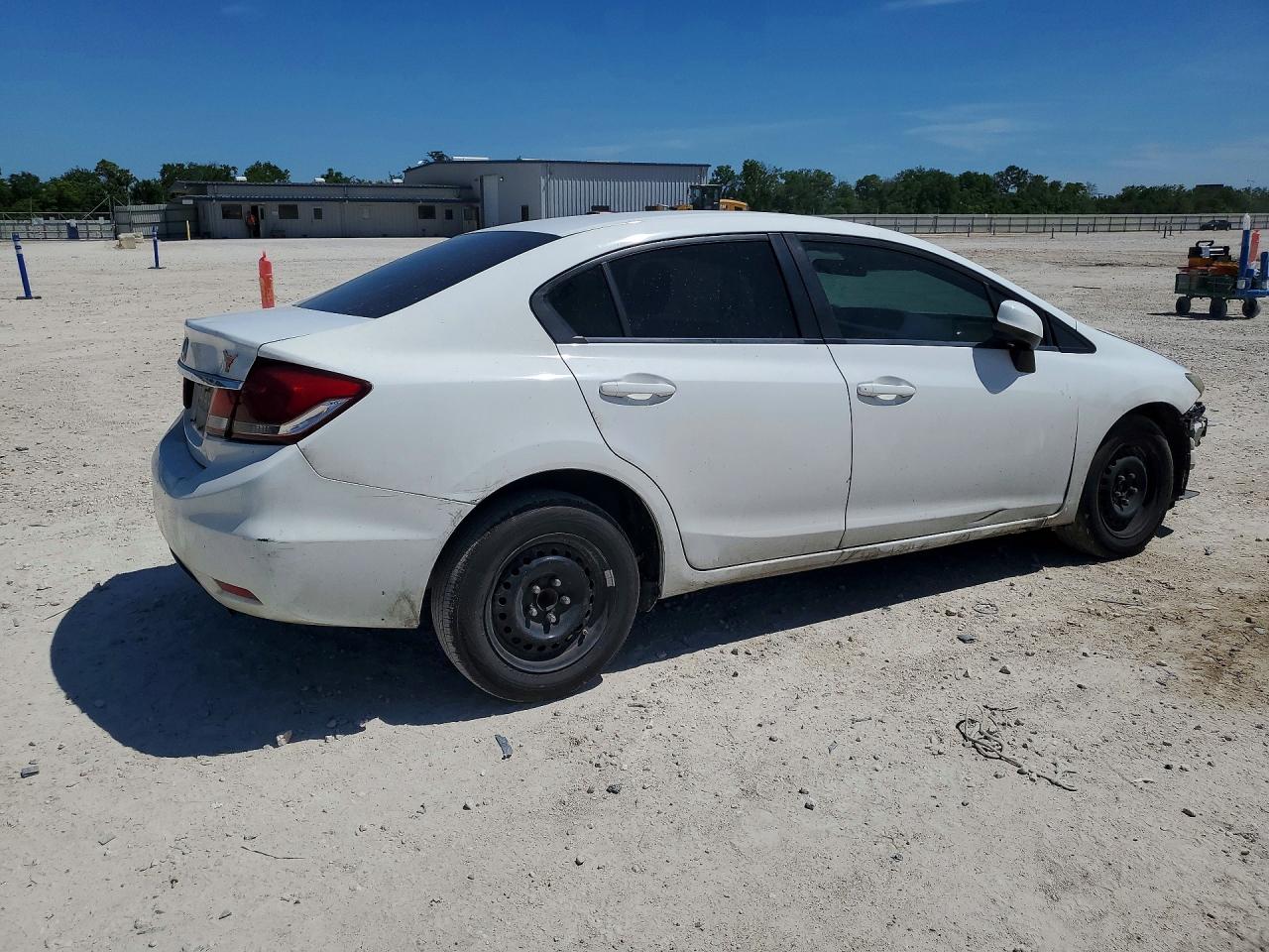 2013 Honda Civic Lx White vin: 2HGFB2F52DH548541