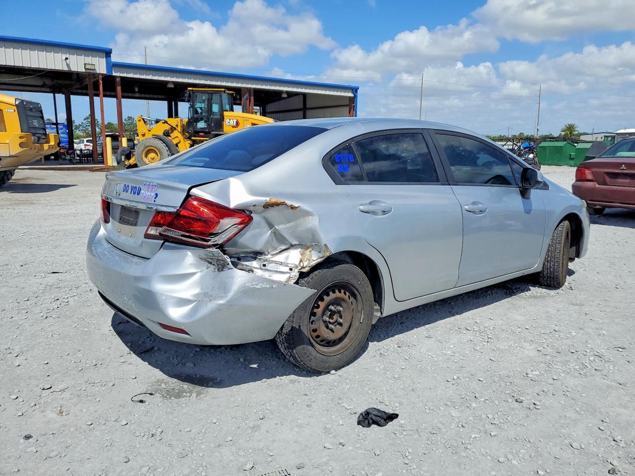 2013 Honda Civic Lx Silver vin: 2HGFB2F52DH551200