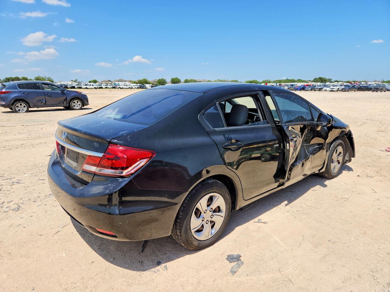 2013 Honda Civic Lx Black vin: 2HGFB2F52DH558437