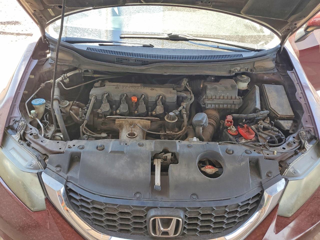 2013 Honda Civic Lx Maroon vin: 2HGFB2F52DH571382