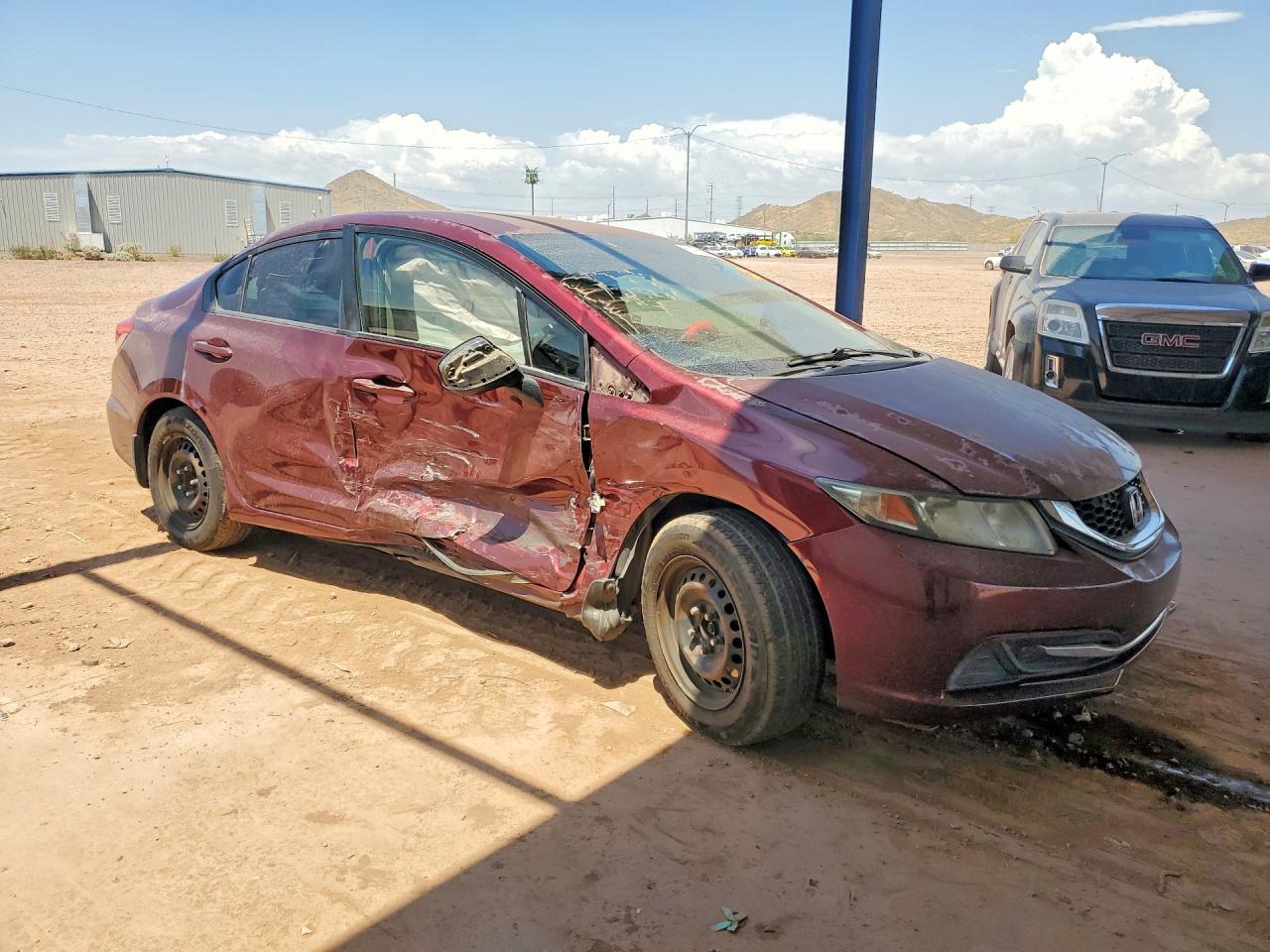 2013 Honda Civic Lx Maroon vin: 2HGFB2F52DH571382