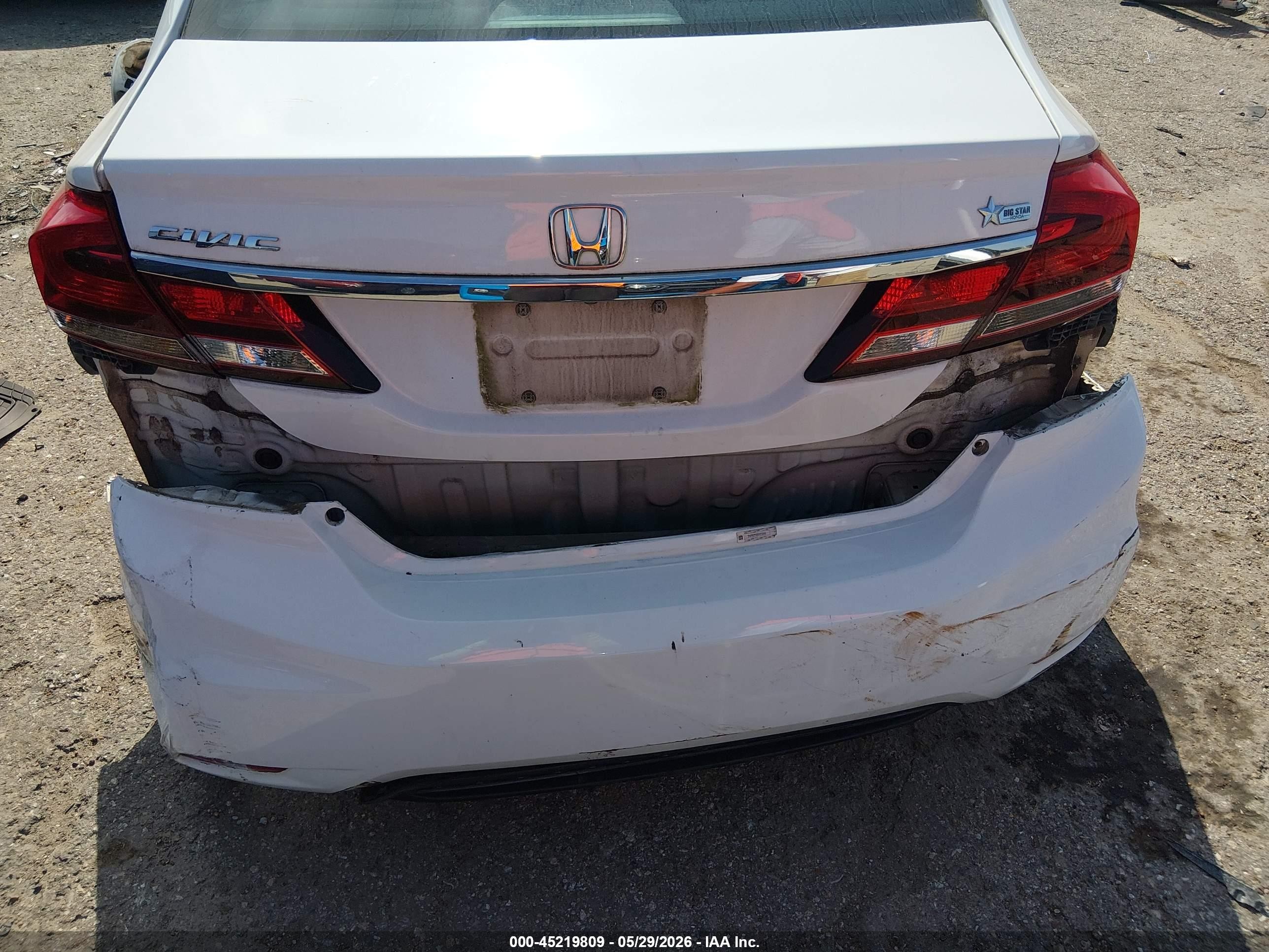 2013 Honda Civic Lx White vin: 2HGFB2F52DH573990