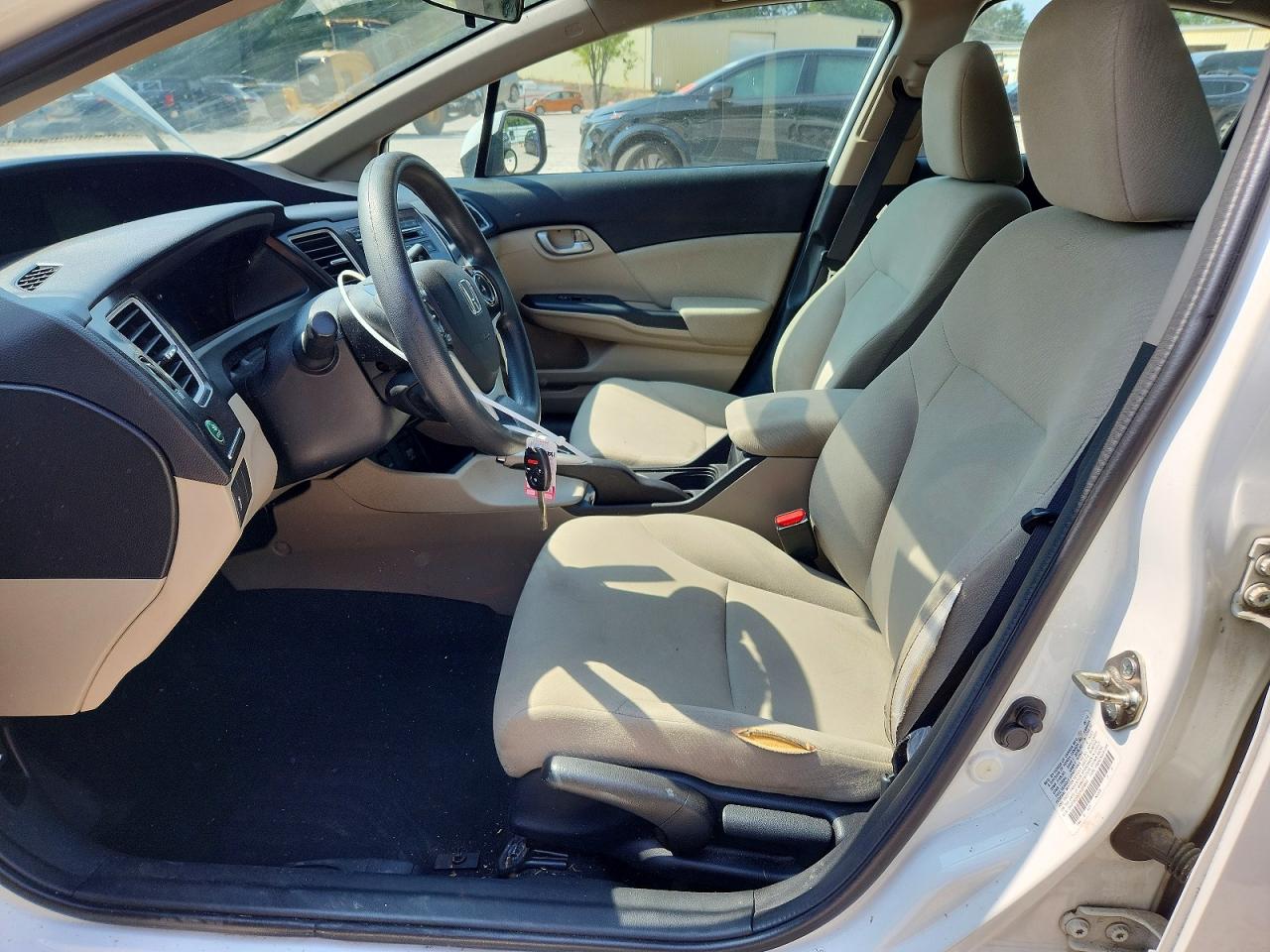 2013 Honda Civic Lx White vin: 2HGFB2F52DH574850