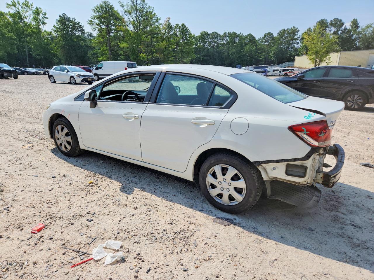 2013 Honda Civic Lx White vin: 2HGFB2F52DH574850