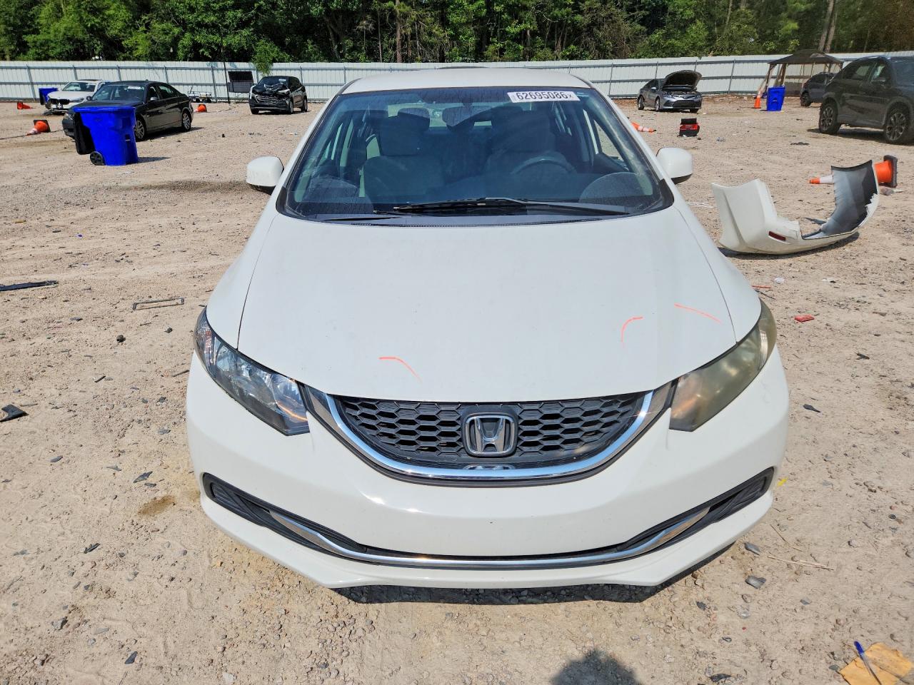 2013 Honda Civic Lx White vin: 2HGFB2F52DH574850