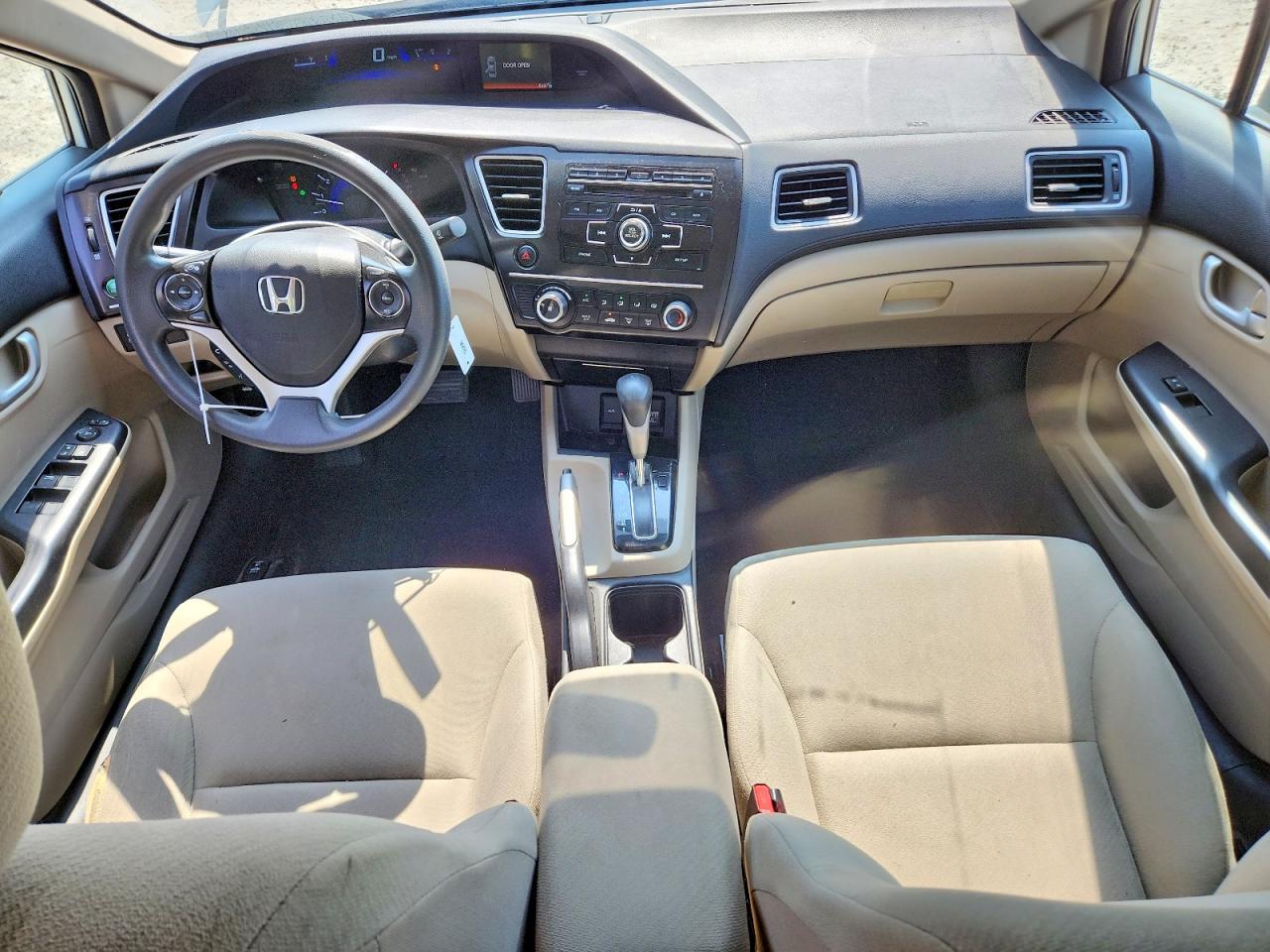 2013 Honda Civic Lx White vin: 2HGFB2F52DH574850
