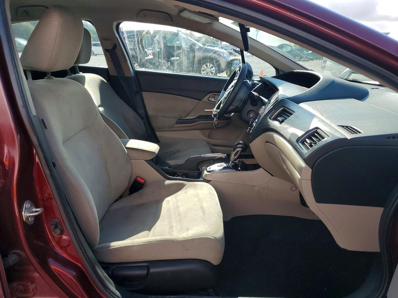 2013 Honda Civic Lx Maroon vin: 2HGFB2F52DH575559
