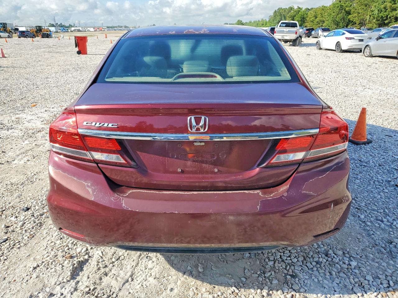 2013 Honda Civic Lx Maroon vin: 2HGFB2F52DH575559