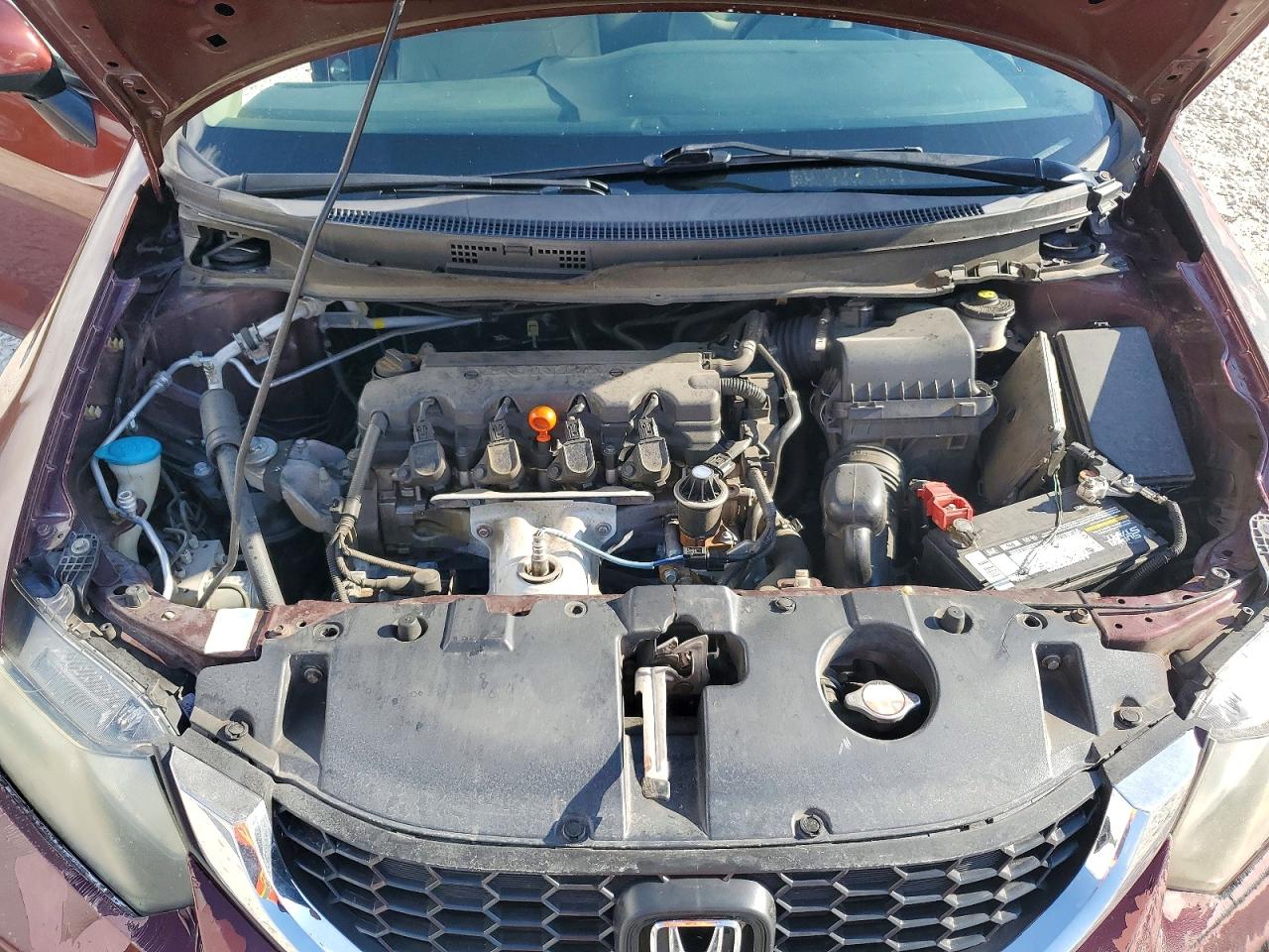2013 Honda Civic Lx Maroon vin: 2HGFB2F52DH575559