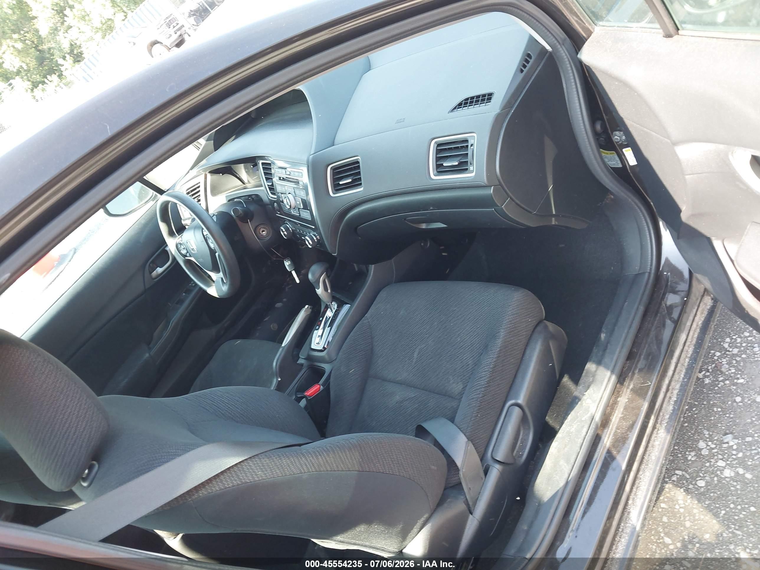 2013 Honda Civic Lx Black vin: 2HGFB2F52DH576419