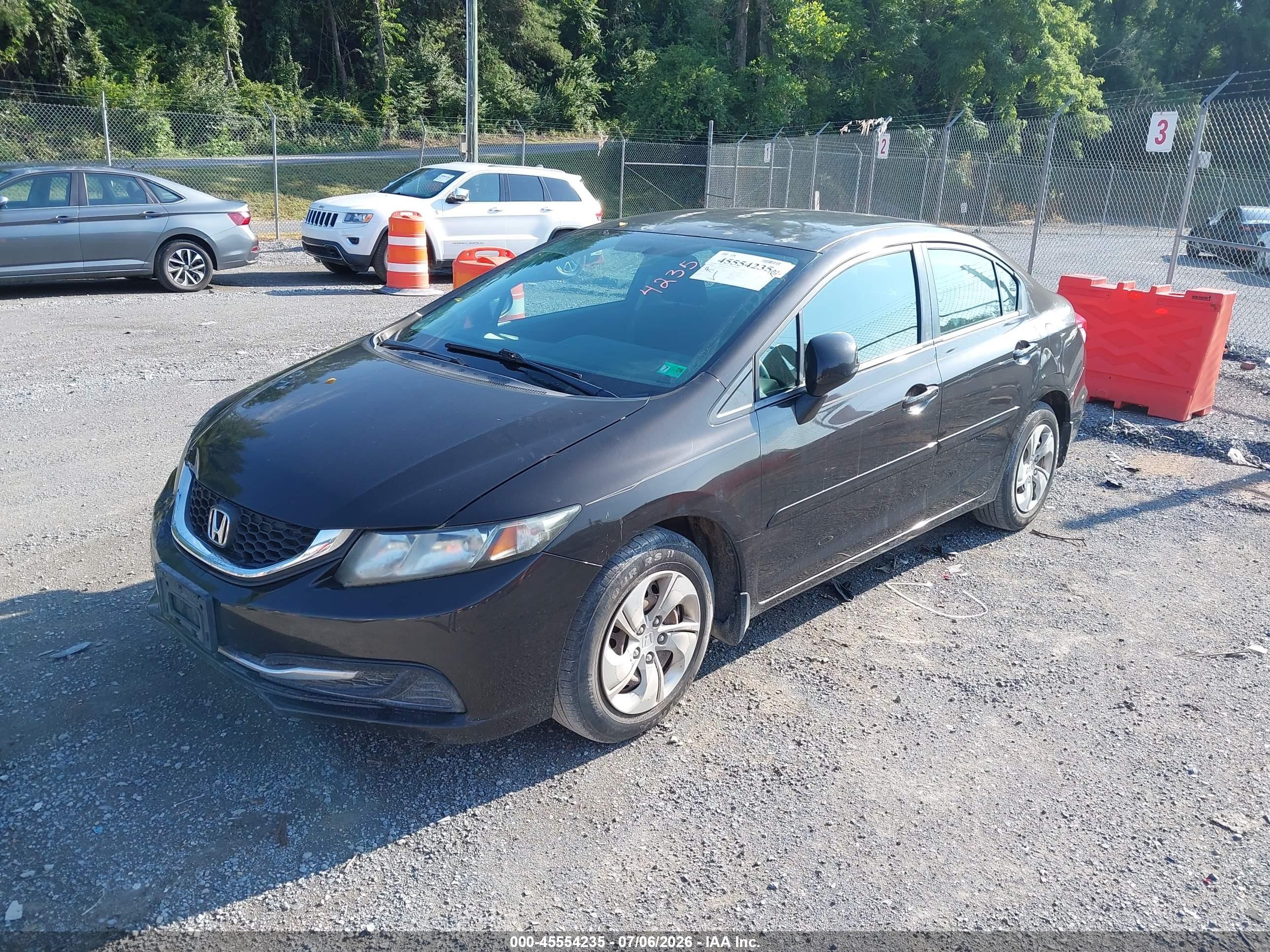 2013 Honda Civic Lx Black vin: 2HGFB2F52DH576419