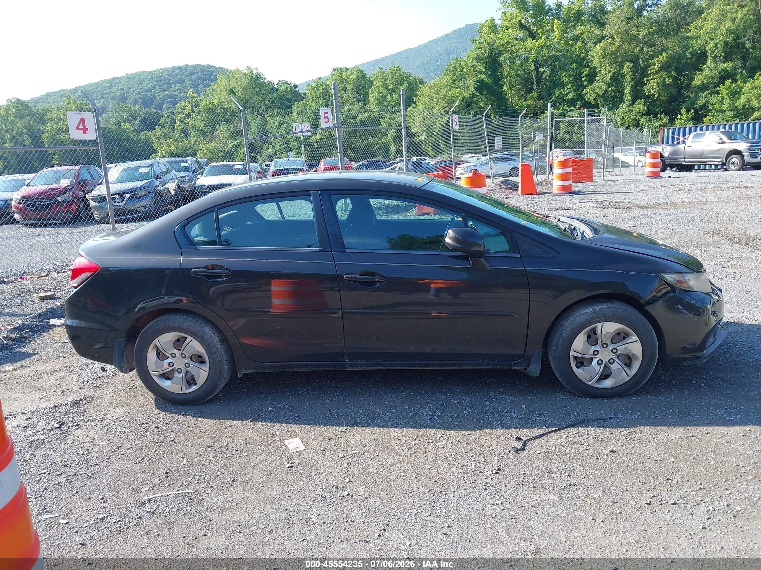 2013 Honda Civic Lx Black vin: 2HGFB2F52DH576419