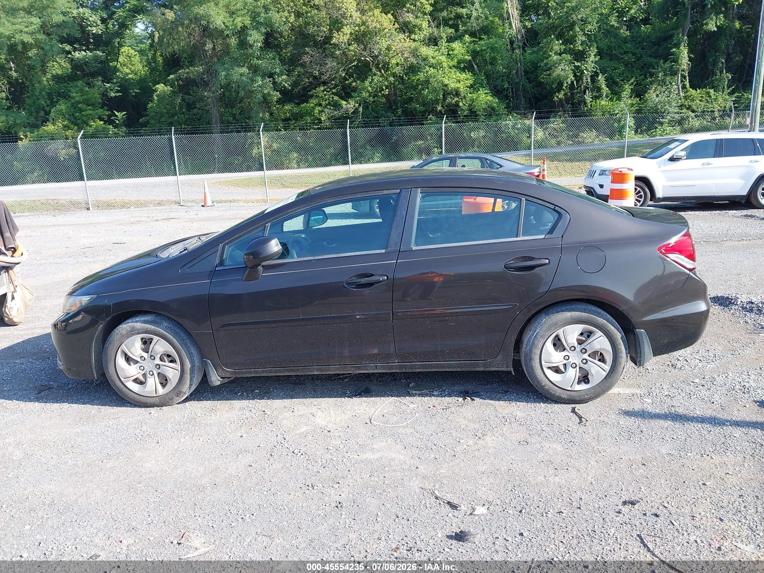2013 Honda Civic Lx Black vin: 2HGFB2F52DH576419