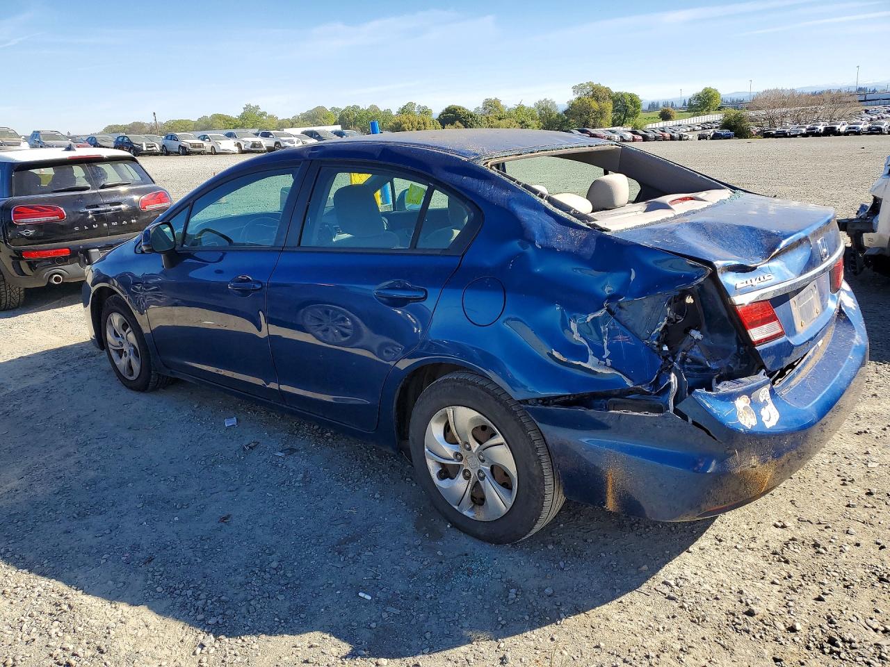 2013 Honda Civic Lx Blue vin: 2HGFB2F52DH577408