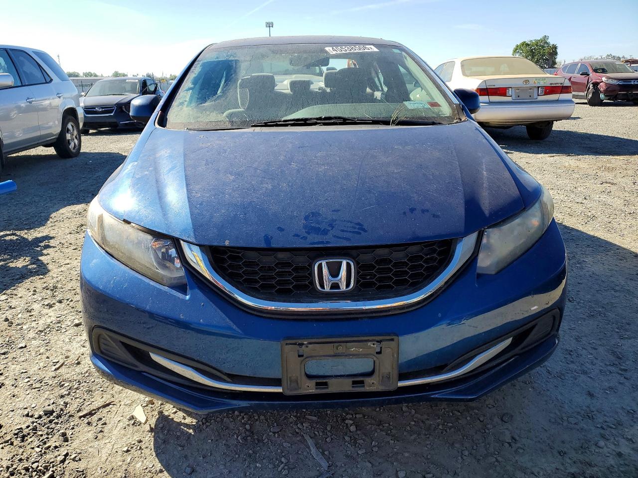 2013 Honda Civic Lx Blue vin: 2HGFB2F52DH577408