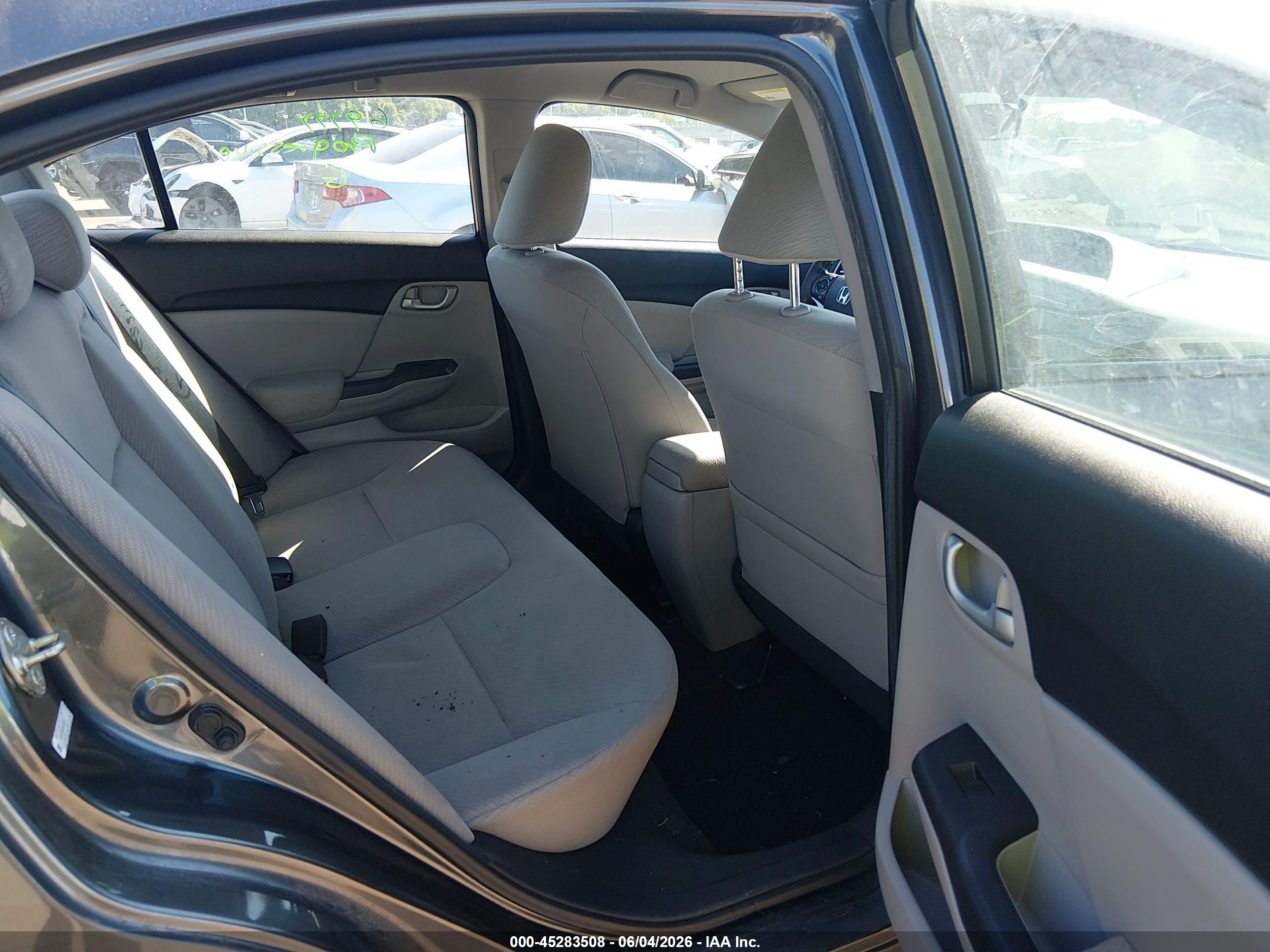 2013 Honda Civic Lx Gray vin: 2HGFB2F52DH578901
