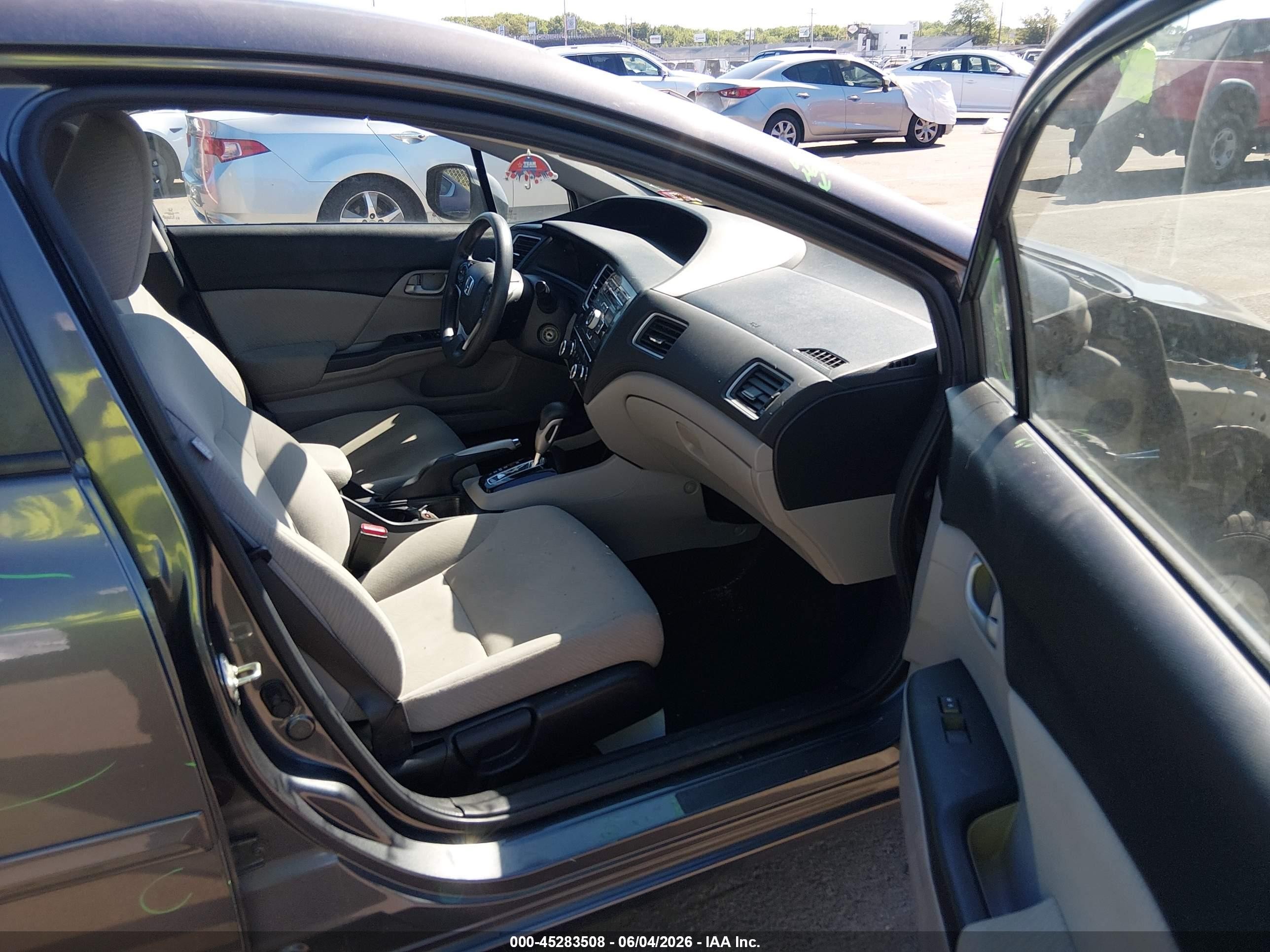2013 Honda Civic Lx Gray vin: 2HGFB2F52DH578901