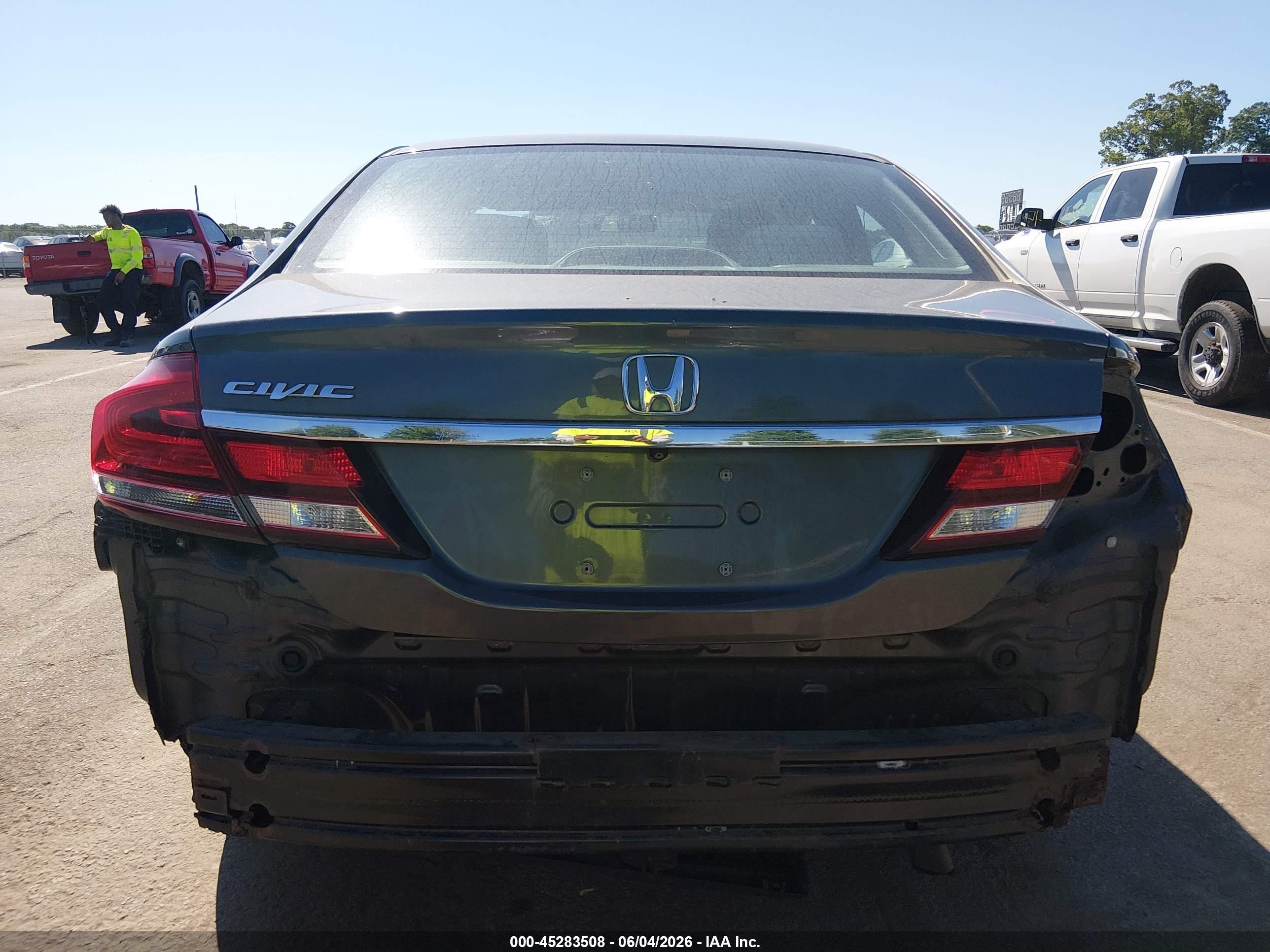 2013 Honda Civic Lx Gray vin: 2HGFB2F52DH578901