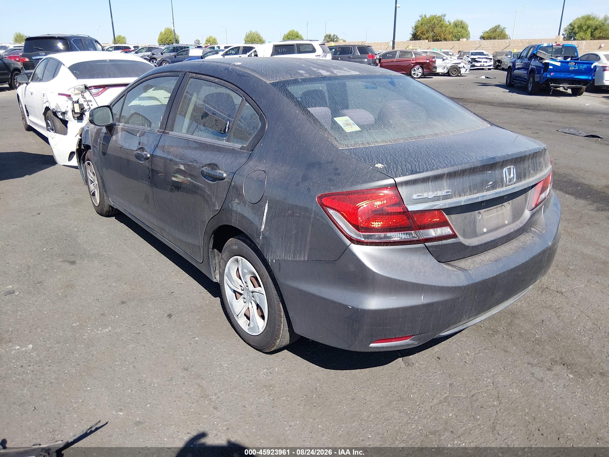 2013 Honda Civic Lx Gray vin: 2HGFB2F52DH589641