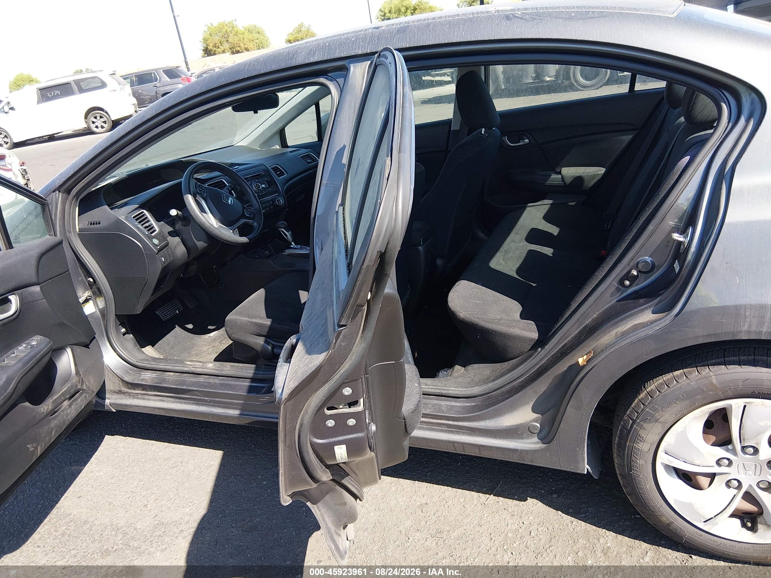 2013 Honda Civic Lx Gray vin: 2HGFB2F52DH589641