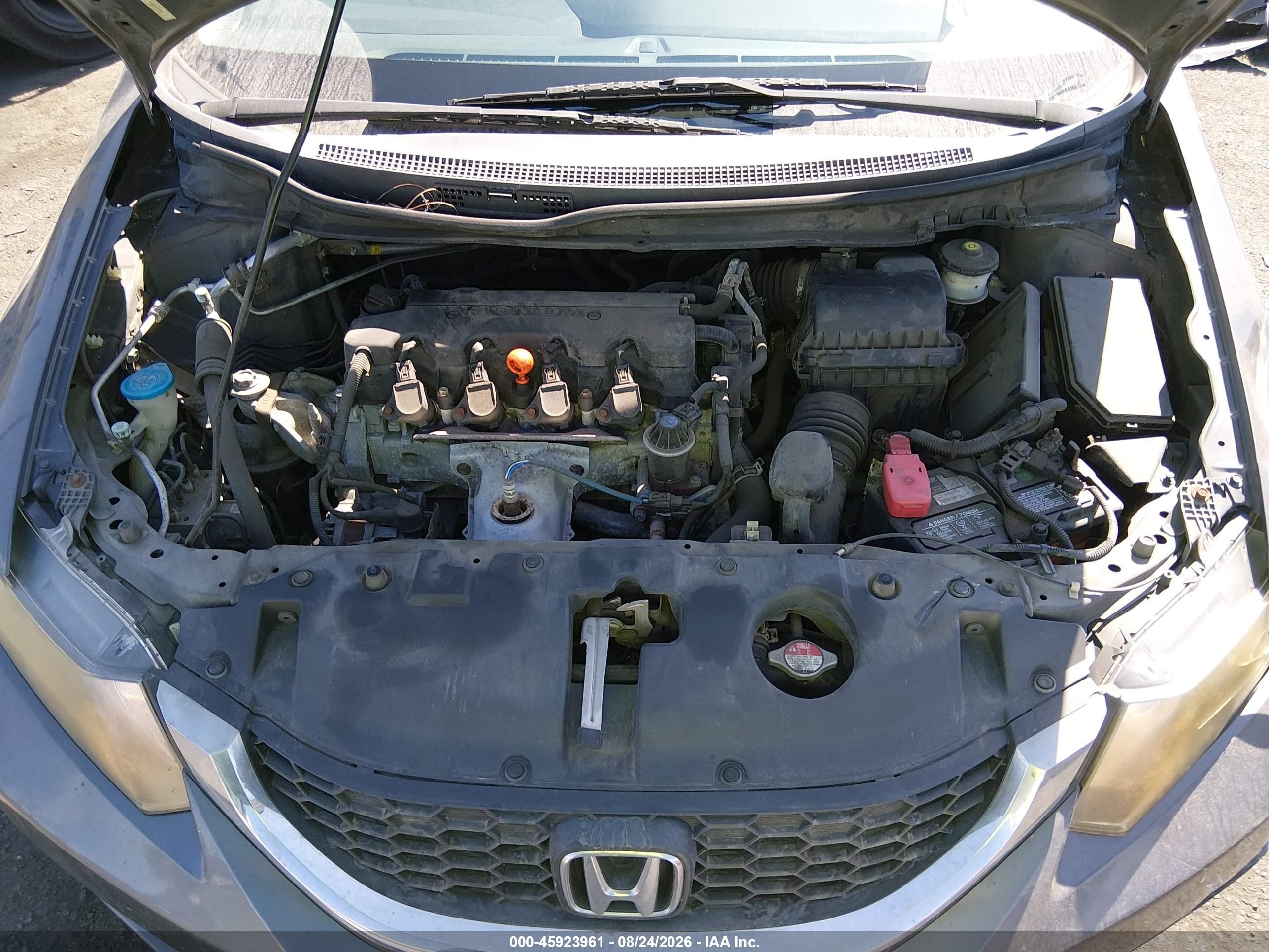 2013 Honda Civic Lx Gray vin: 2HGFB2F52DH589641