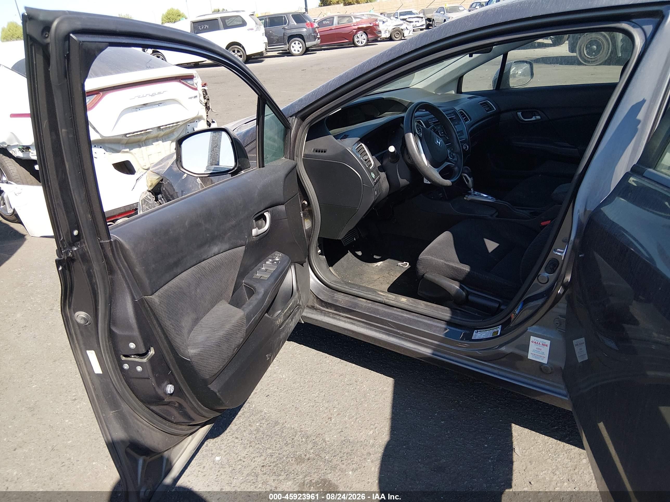 2013 Honda Civic Lx Gray vin: 2HGFB2F52DH589641