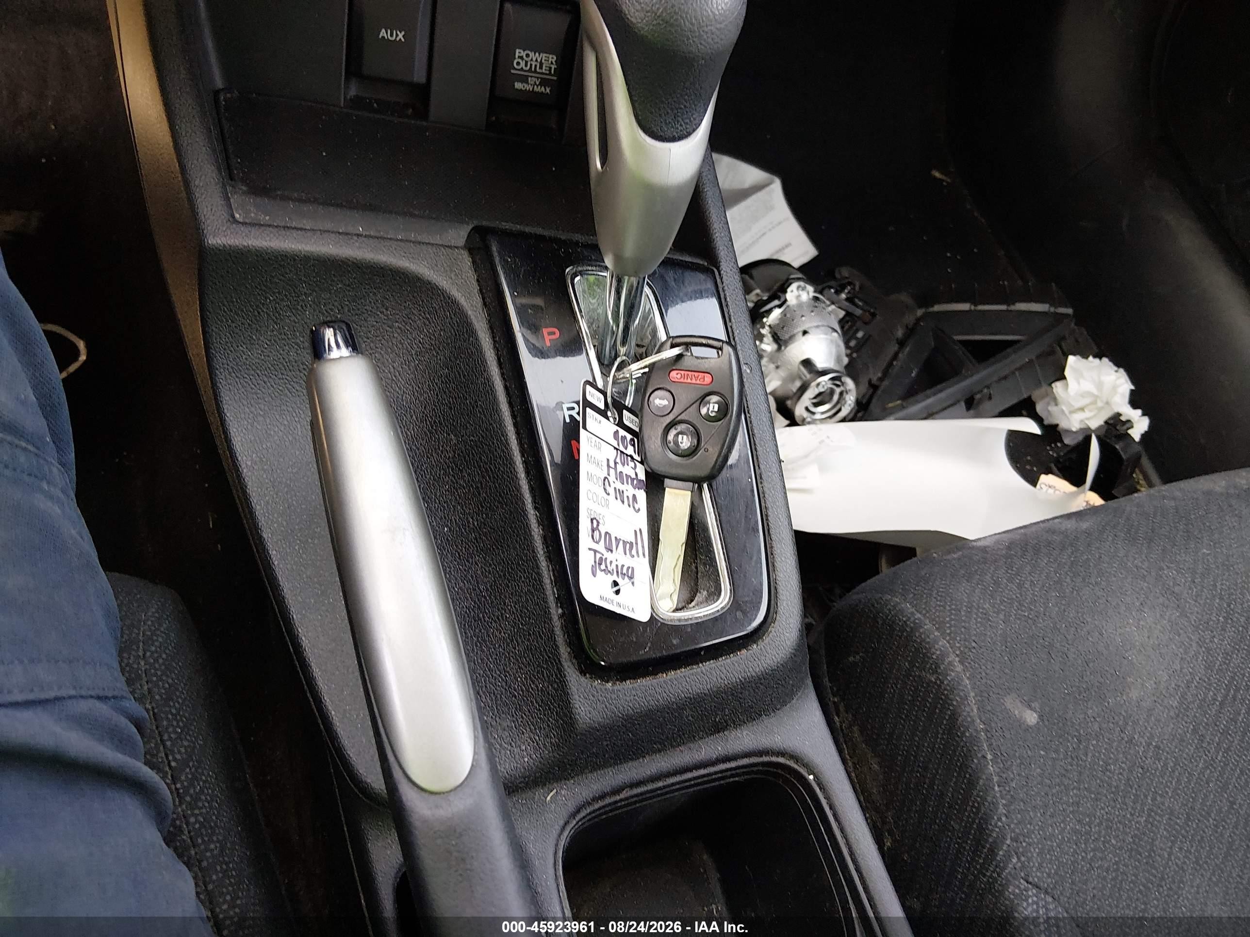 2013 Honda Civic Lx Gray vin: 2HGFB2F52DH589641