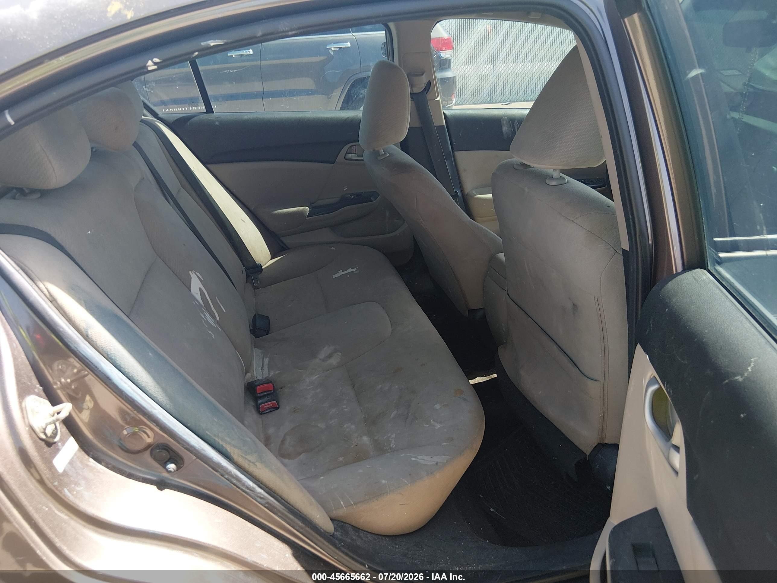 2013 Honda Civic Lx Gray vin: 2HGFB2F52DH593446