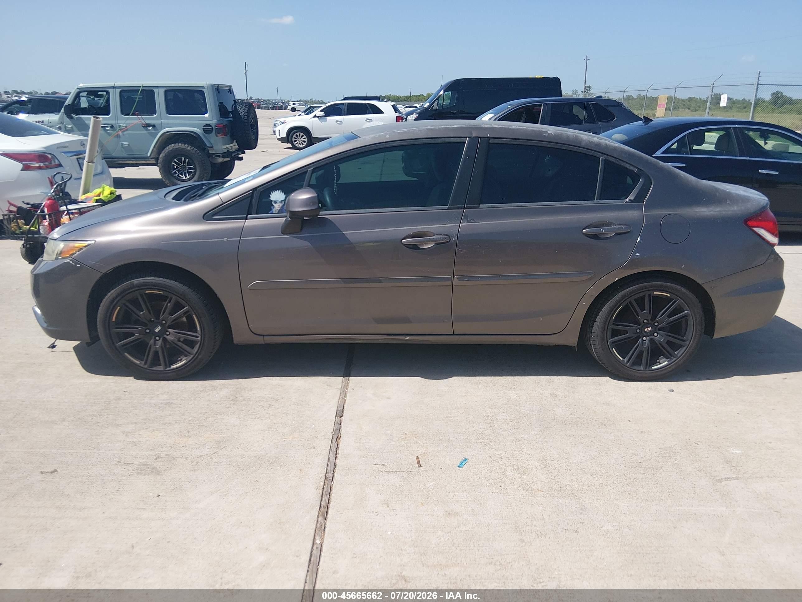 2013 Honda Civic Lx Gray vin: 2HGFB2F52DH593446