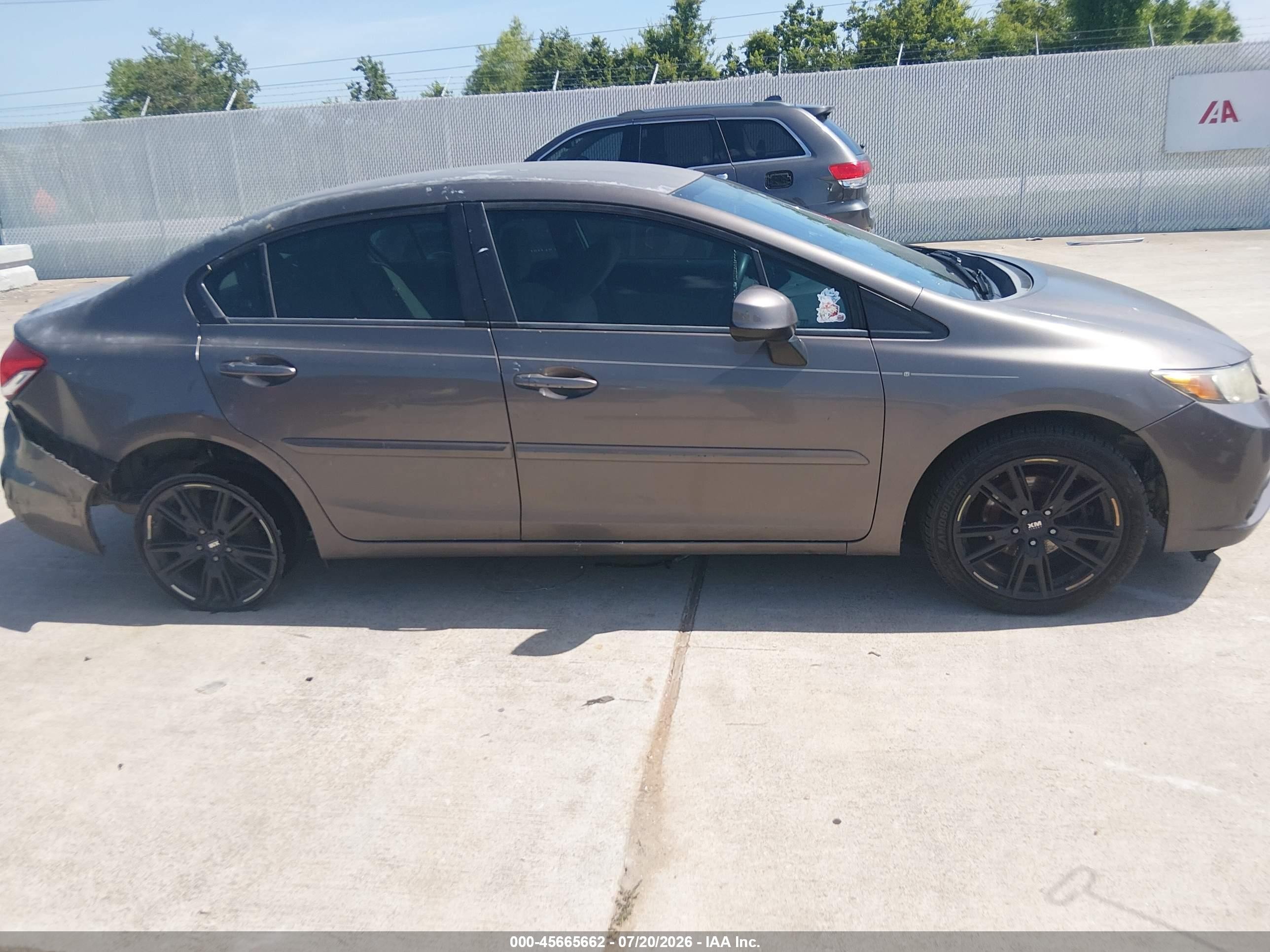 2013 Honda Civic Lx Gray vin: 2HGFB2F52DH593446